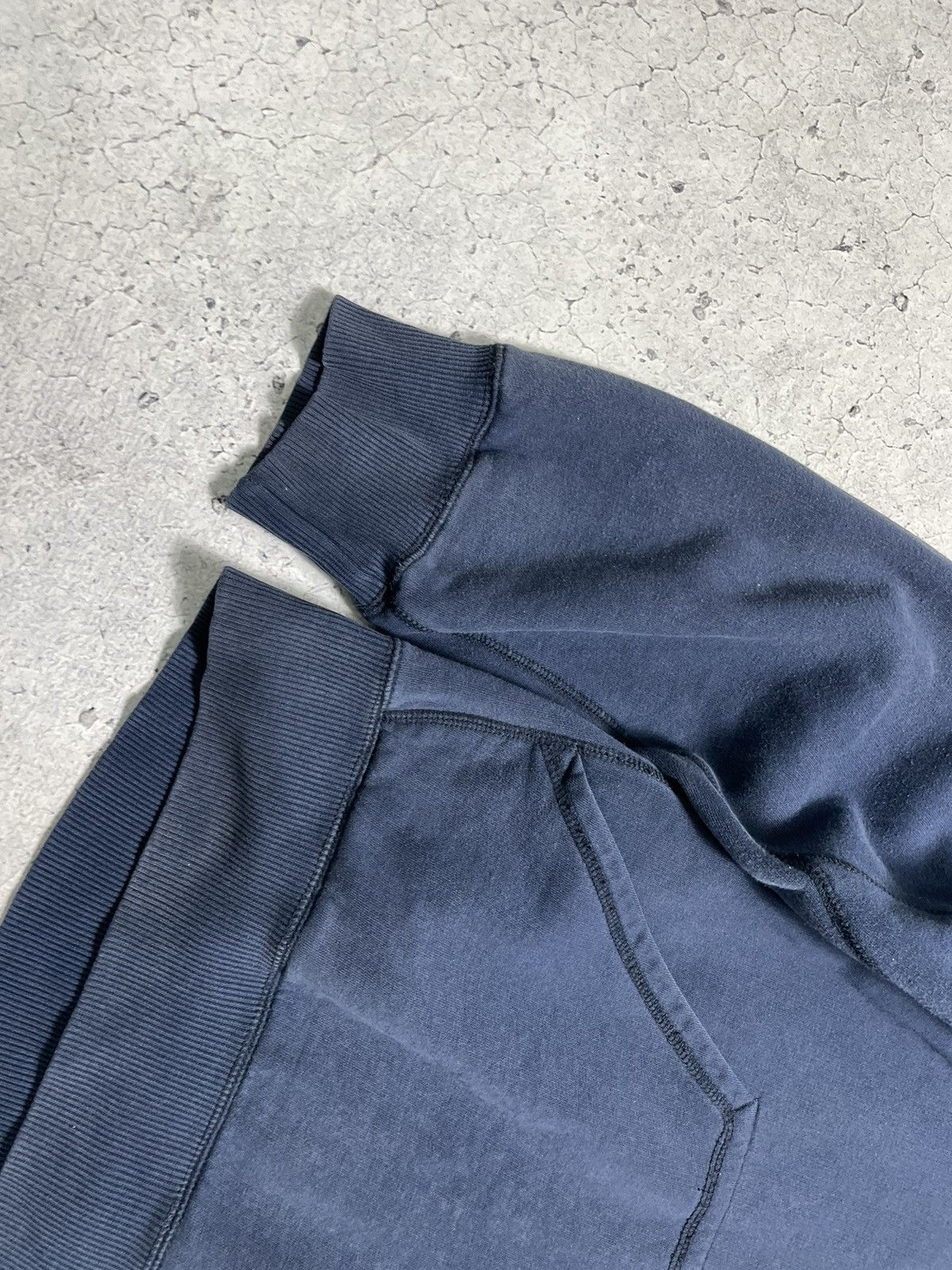 Nike × Vintage Vintage Nike Mini Swoosh Logo Drill Hoodie Y2K Navy Size US L / EU 52-54 / 3 - 3 Thumbnail