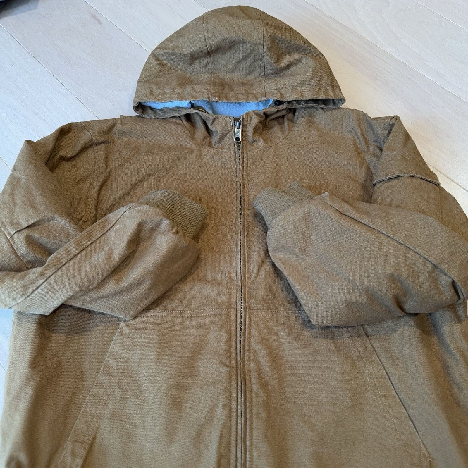 Lee Lee Workwear Jacket XL Brown Heavy Duck Canvas Sherpa Size US XL / EU 56 / 4 - 4 Thumbnail