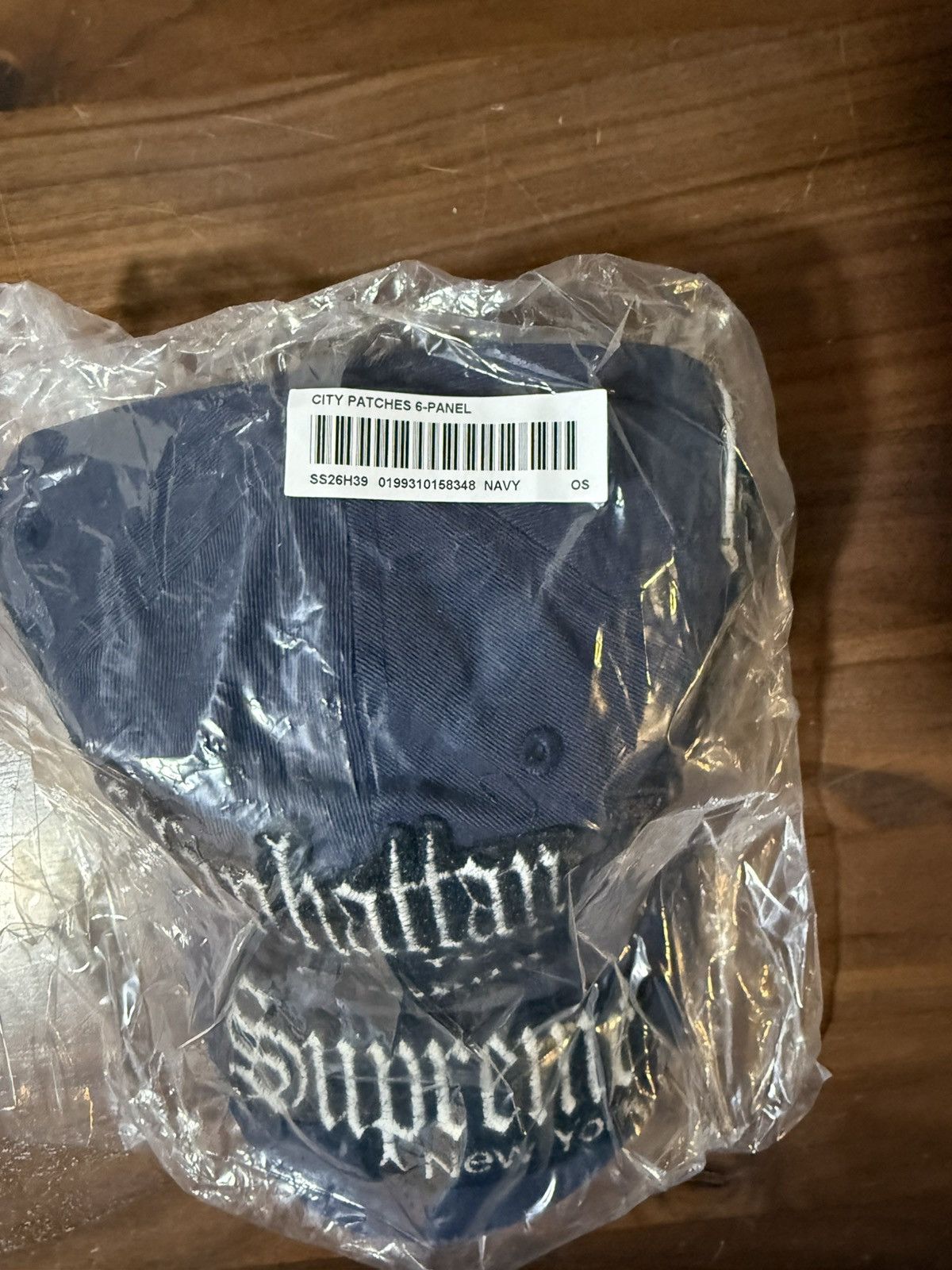 Supreme Supreme City Patches 6-Panel Logo Navy Hat Adjustable Strap Size ONE SIZE - 6 Thumbnail