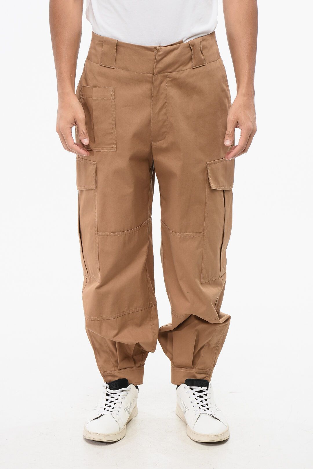 Alexander McQueen og1mm0925 Low-Waisted Cargo Pant in Brown Size US 32 / EU 48 - 1 Thumbnail