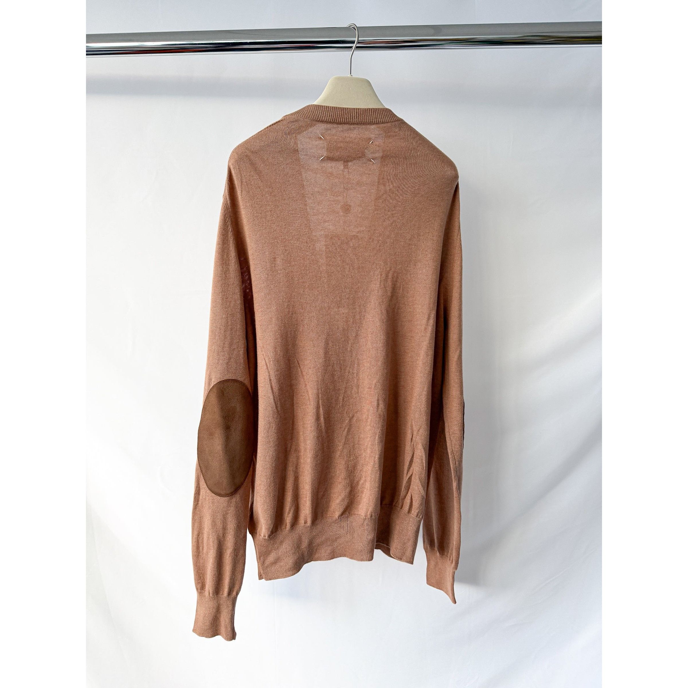 Maison Margiela MAISON MARTIN MARGIELA Brown Cotton Wool Cardigan With Elbow Size US XL / EU 56 / 4 - 2 Thumbnail