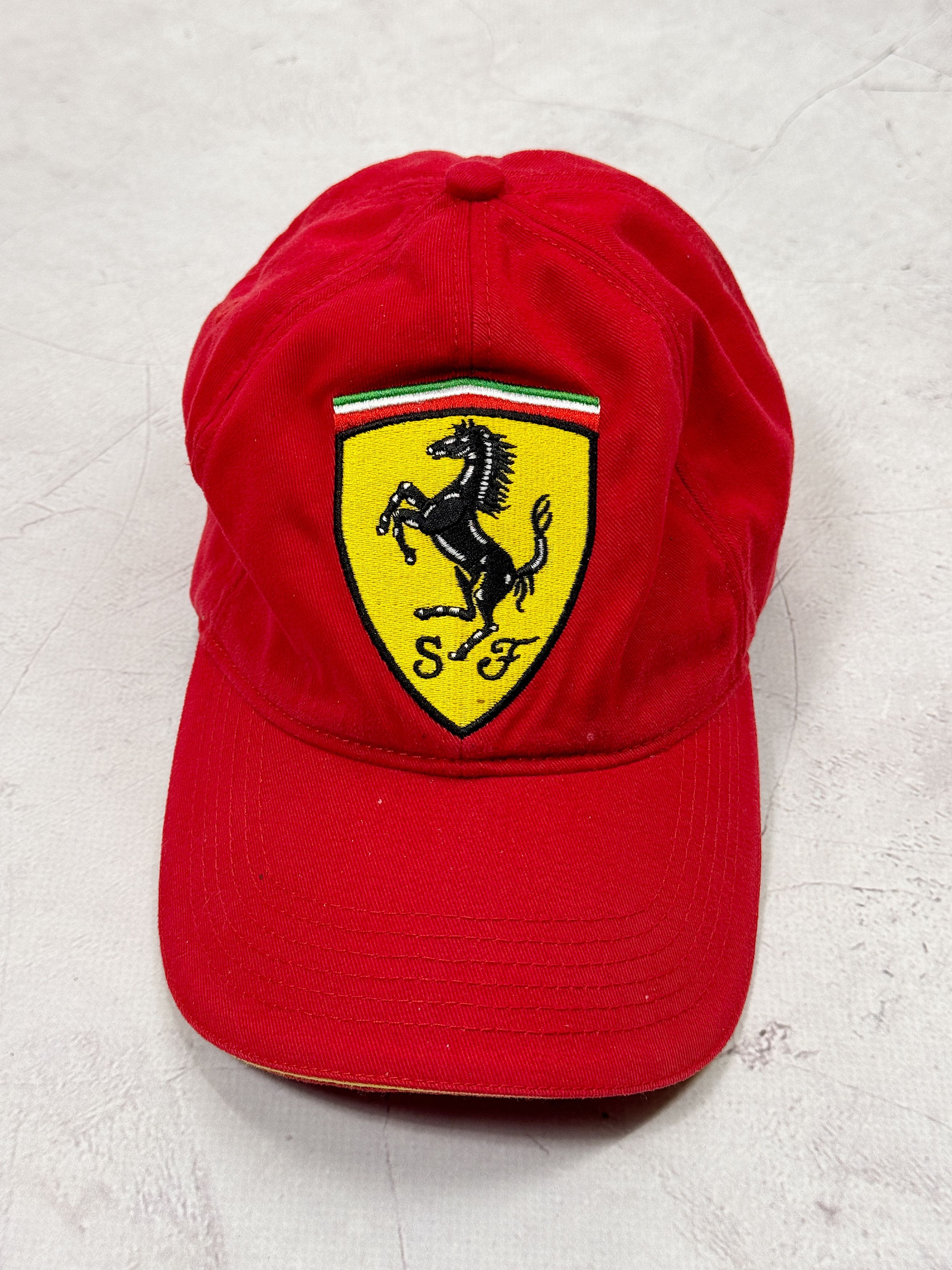 Ferrari × Formula 1 Vintage Ferrari Baseball Cap Big Embroidered Logo Size ONE SIZE - 2 Thumbnail