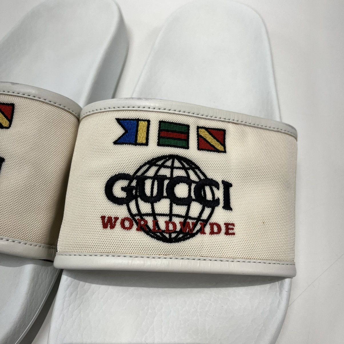 Gucci Gucci Slides White Size US 10 / EU 43 - 8 Thumbnail