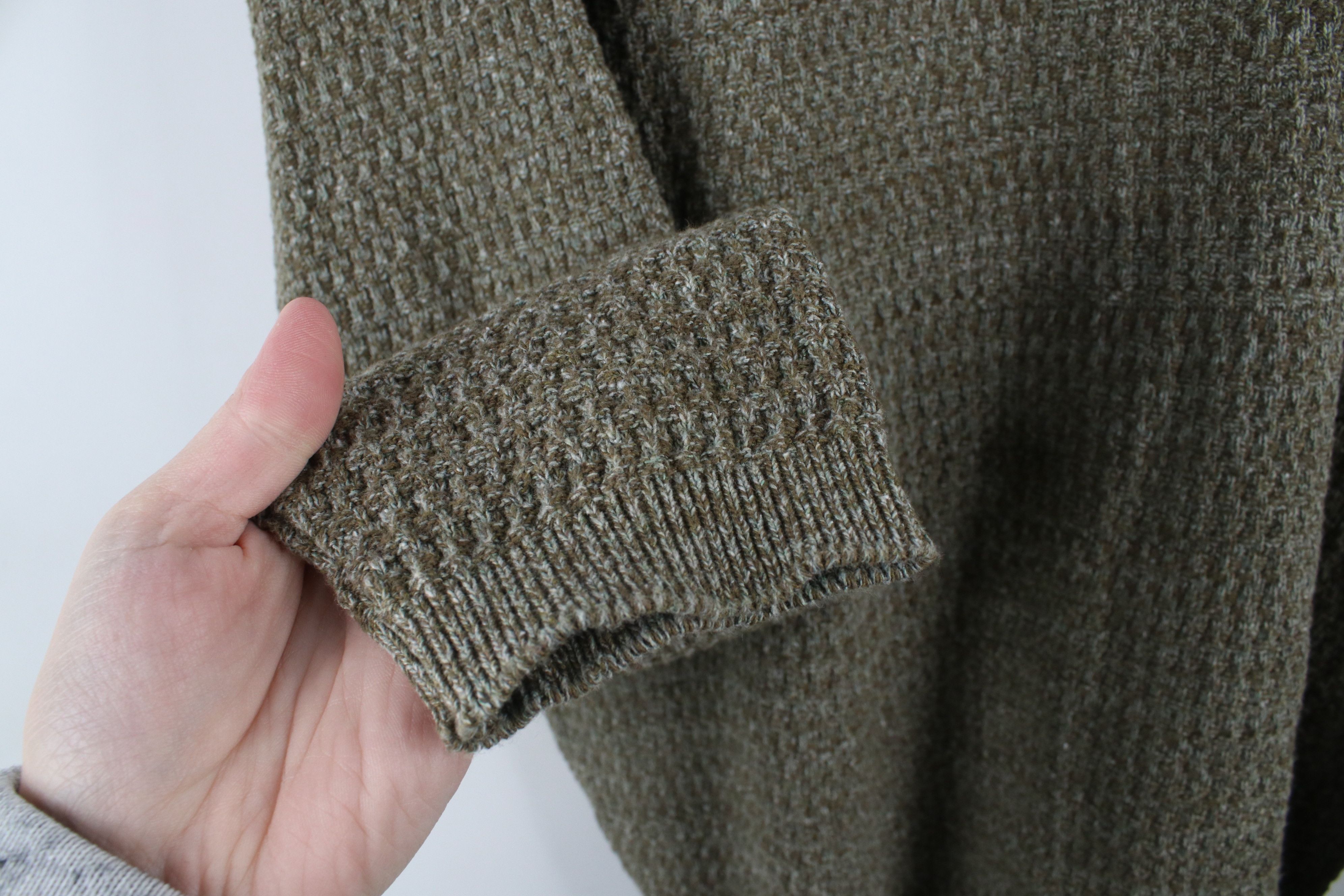 Vintage Vintage 90s Streetwear Knit Henley Sweater Heather Brown Size US XL / EU 56 / 4 - 5 Thumbnail