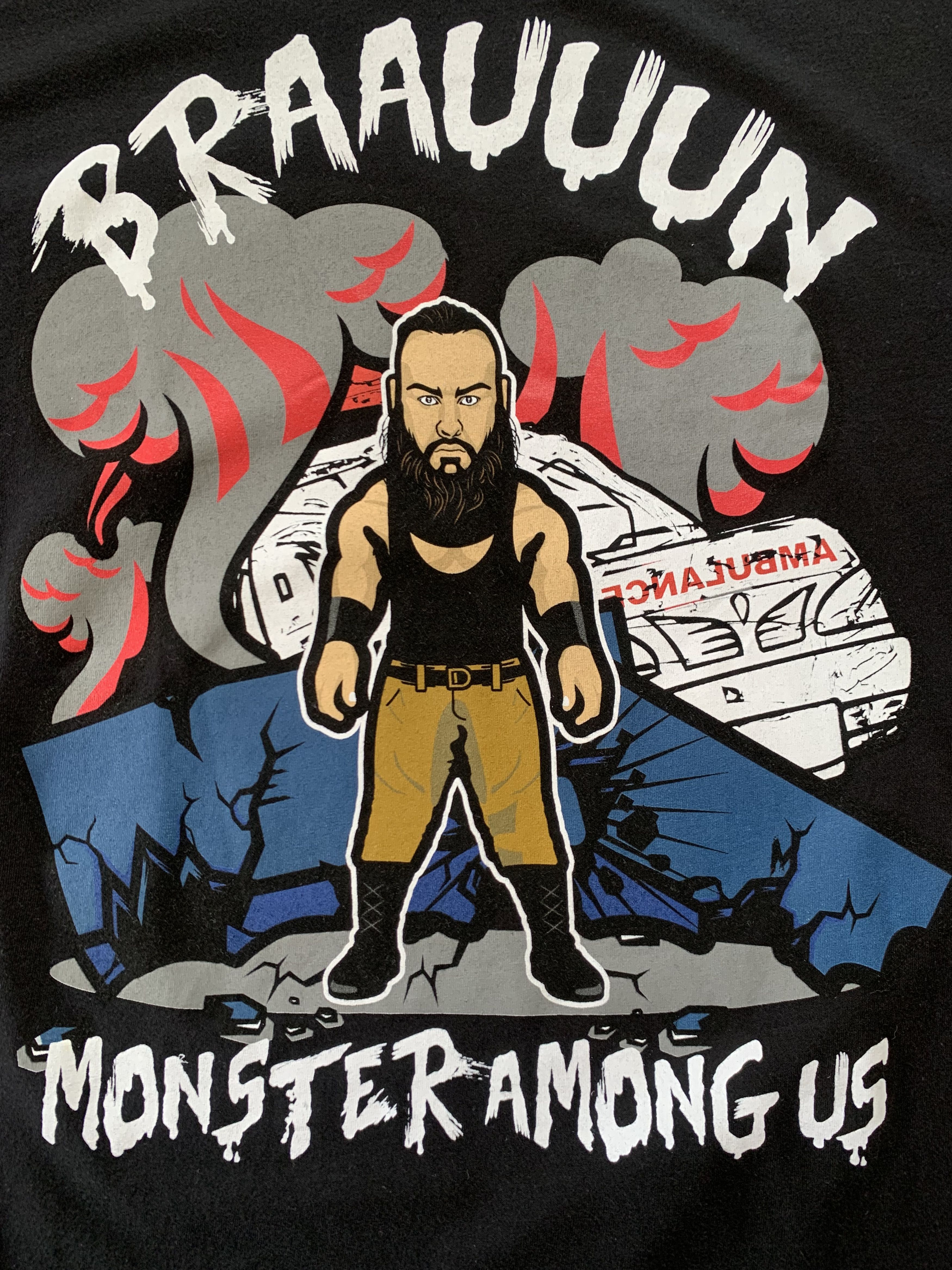 WWE WWE Braun Strowman Monster Among Us Ambulance T Shirt Size US L / EU 52-54 / 3 - 5 Thumbnail