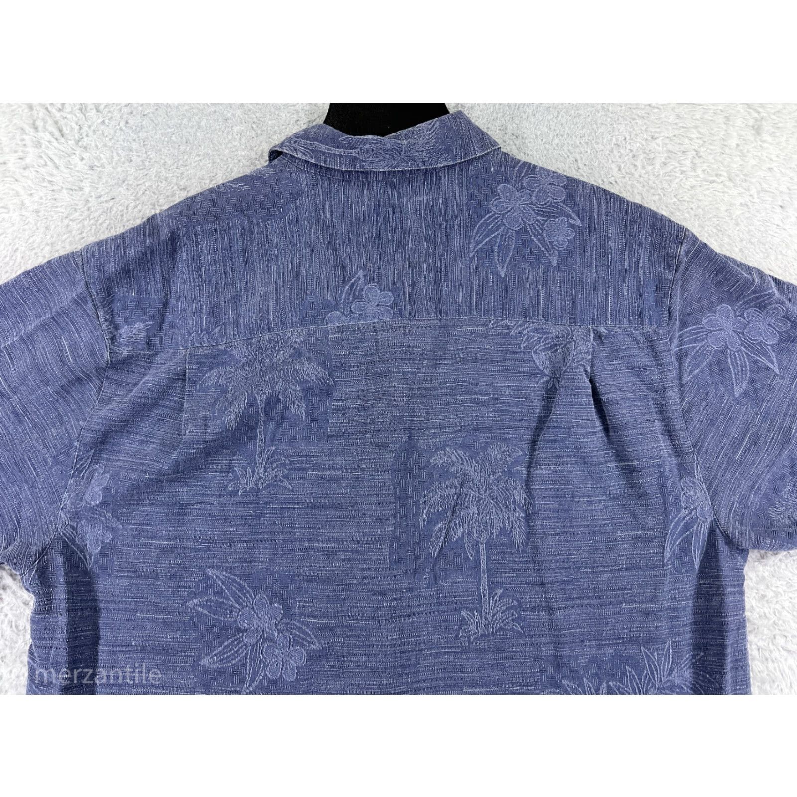 Vintage Jamaica Jaxx Shirt Mens Large Blue Floral Palm Tree Hawaiian Button Up 100% Silk Size US L / EU 52-54 / 3 - 4 Thumbnail