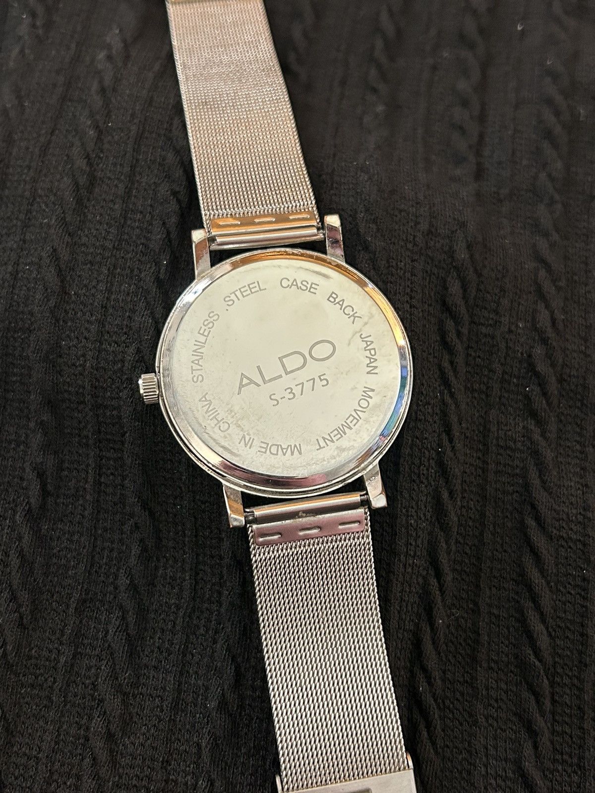 Aldo × Vintage Vintage ALDO UNISEX S-3775 Silver Mesh Metal Band Watch Size ONE SIZE - 3 Thumbnail