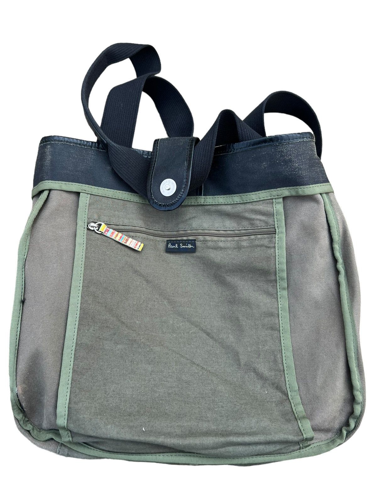 Paul Smith Vintage Paul Smith Waxed Hybrid Leather Cargo Tote Bag Size ONE SIZE - 19 Thumbnail