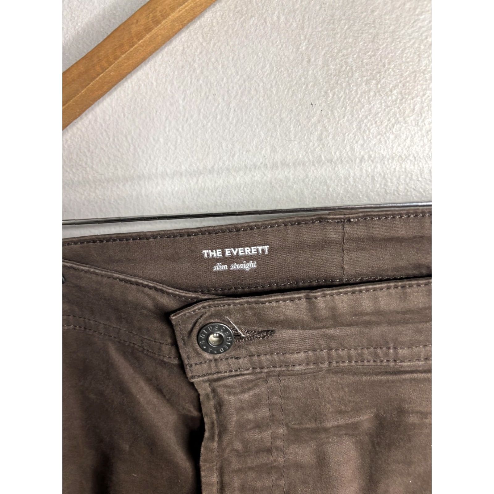 Denime AG Adriano Goldschmied Everett Jeans Mens 40x32 Brown Slim Straight Denim 지속? Size US 40 / EU 56 - 3 Thumbnail