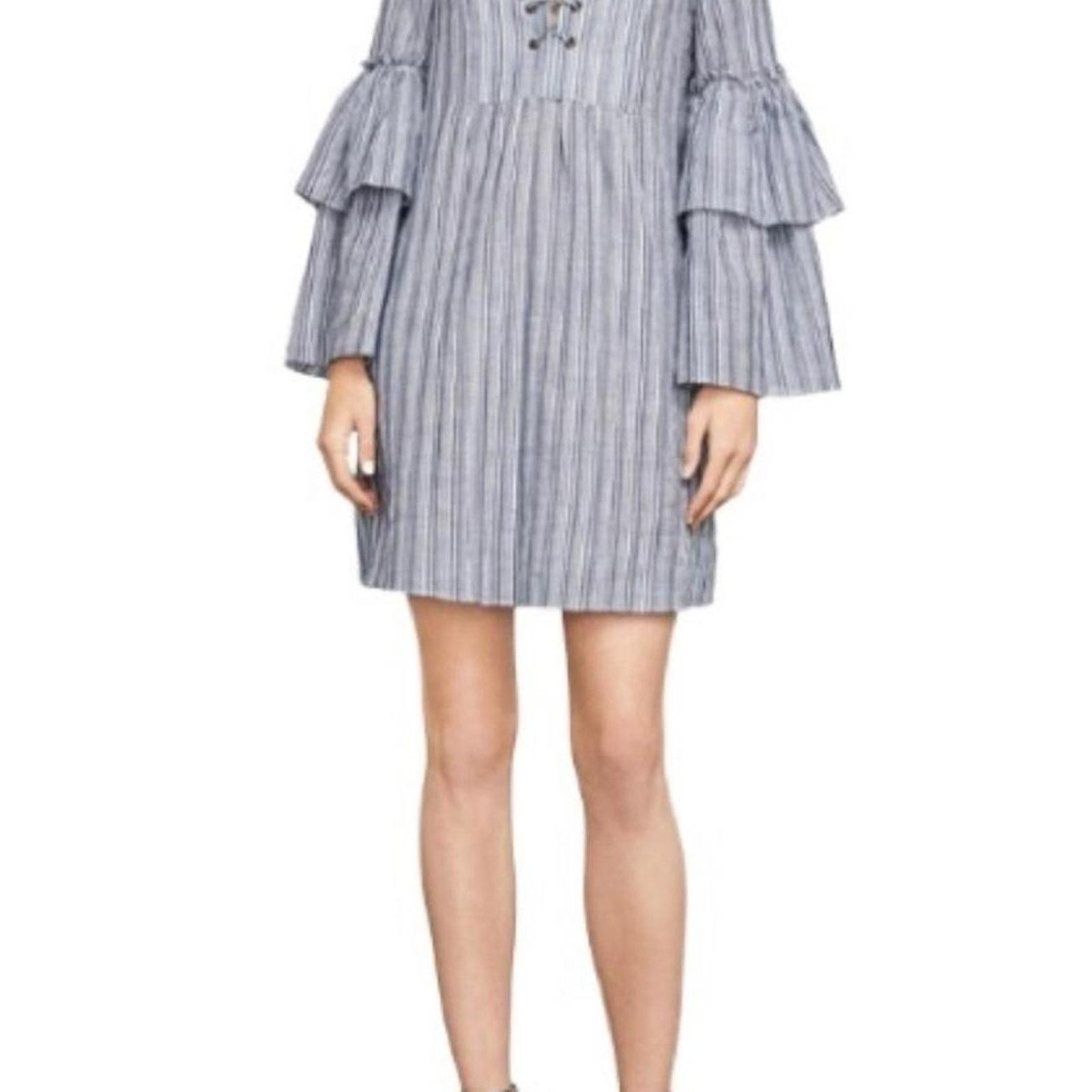 Bcbgmaxazria BCBG- Mini dress - blue and white stripes Size XS / US 0-2 / IT 36-38 - 1 Thumbnail