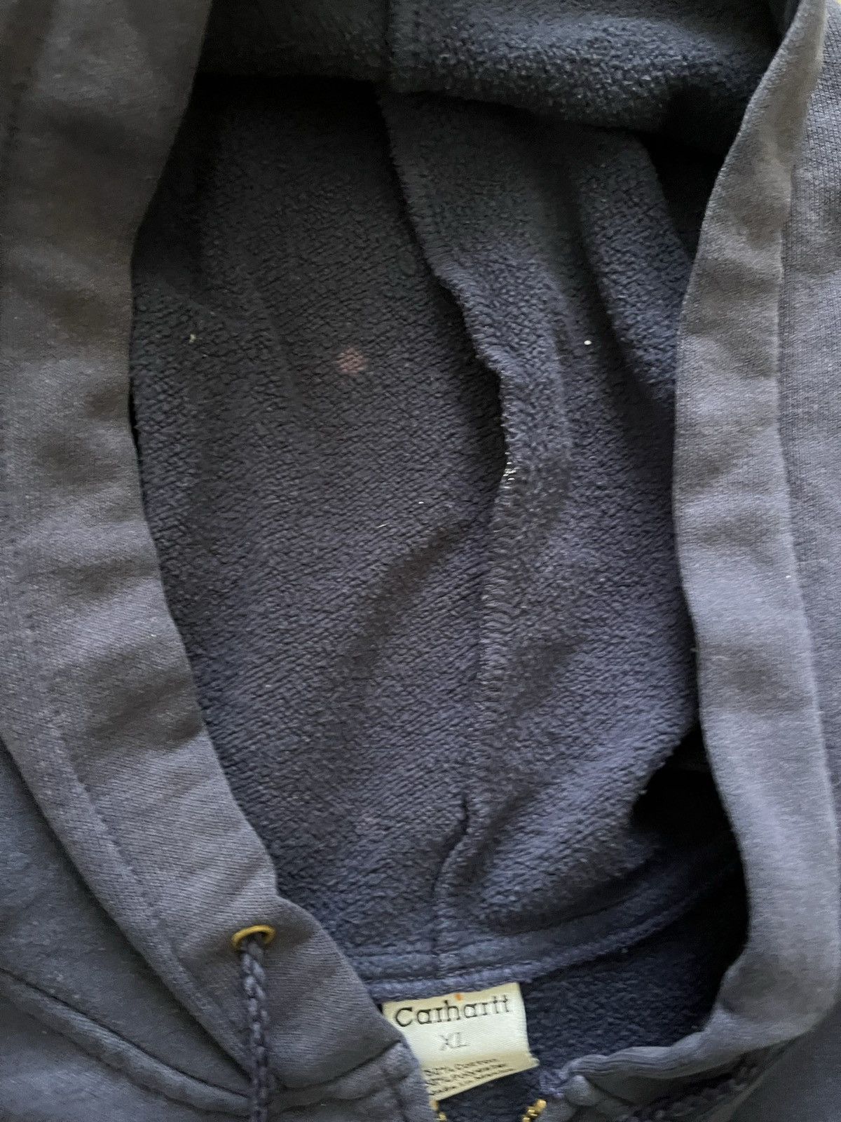 Carhartt Vintage Worn In Navy Blue Carhartt Zip Up Hoodie Size US XXL / EU 58 / 5 - 12 Thumbnail