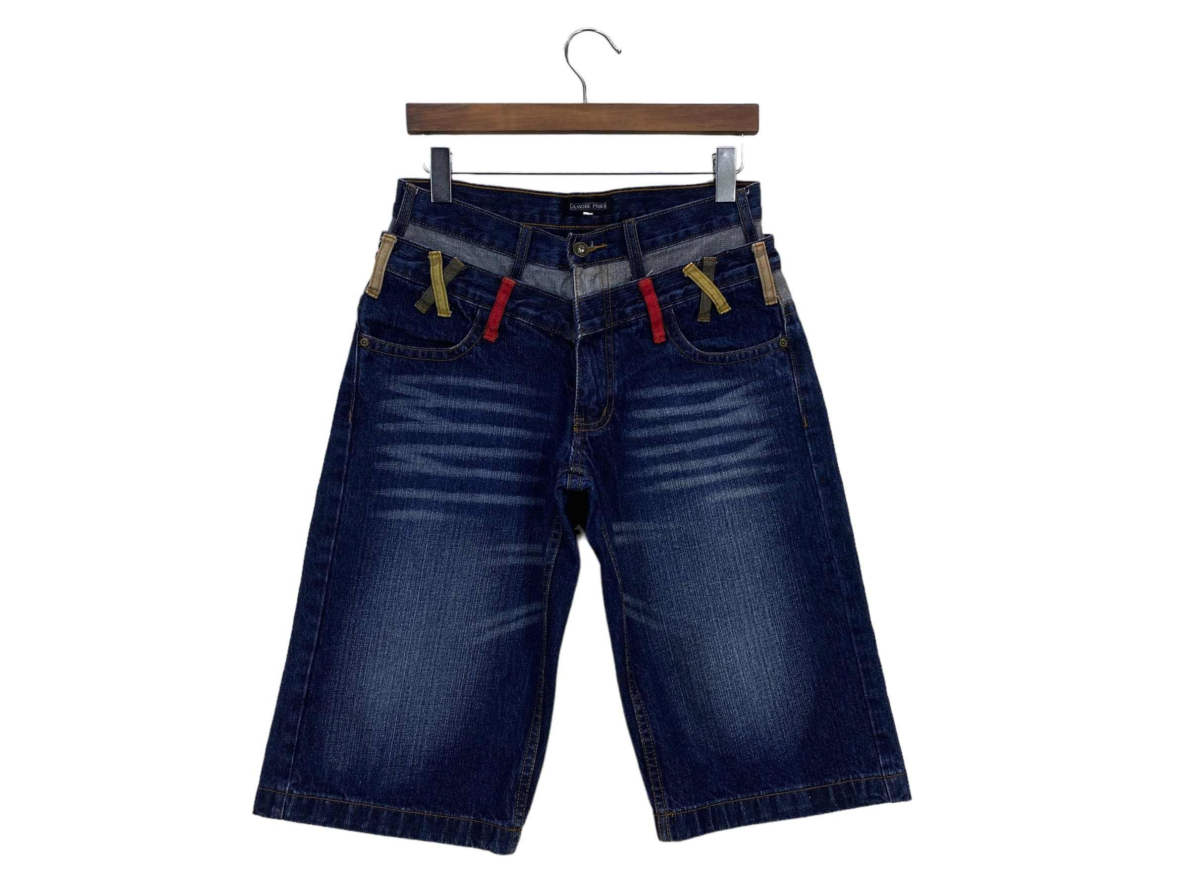 Japanese Brand Amore Puro Double Waist Short Jeans Japanese Brand jeans Size US 29 - 2 Thumbnail