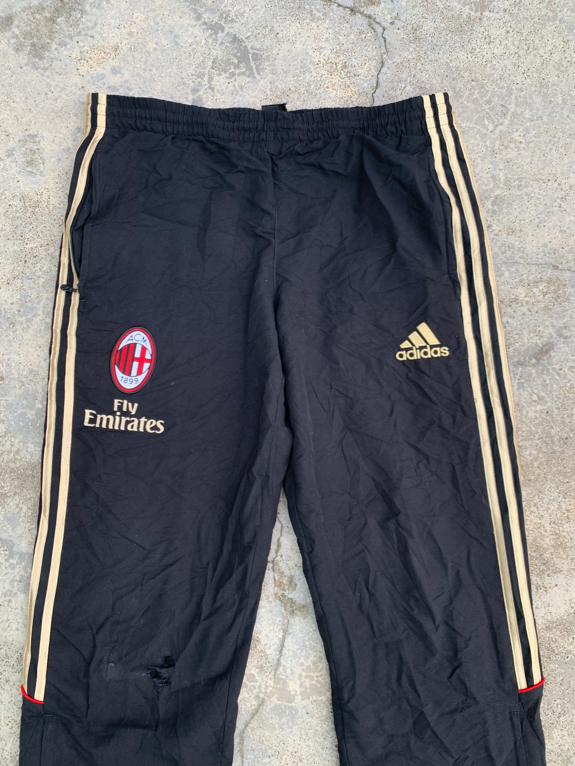 Adidas Vintage Ac Milan Adidas Soccer Pants Joggers Size US 32 / EU 48 - 2 Thumbnail