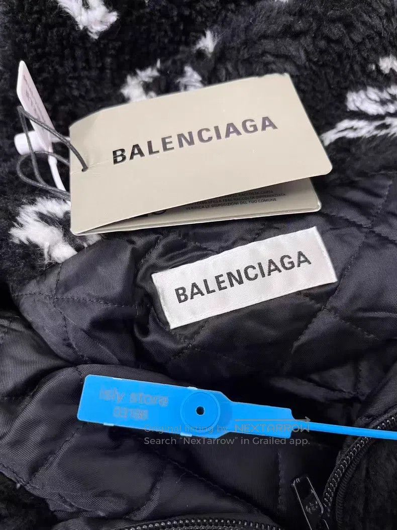 Balenciaga Balenciaga Stand Collar Loose Shoulder Sleeve Loose Faux F Size XXS / US 00 / IT 34 - 4 Thumbnail