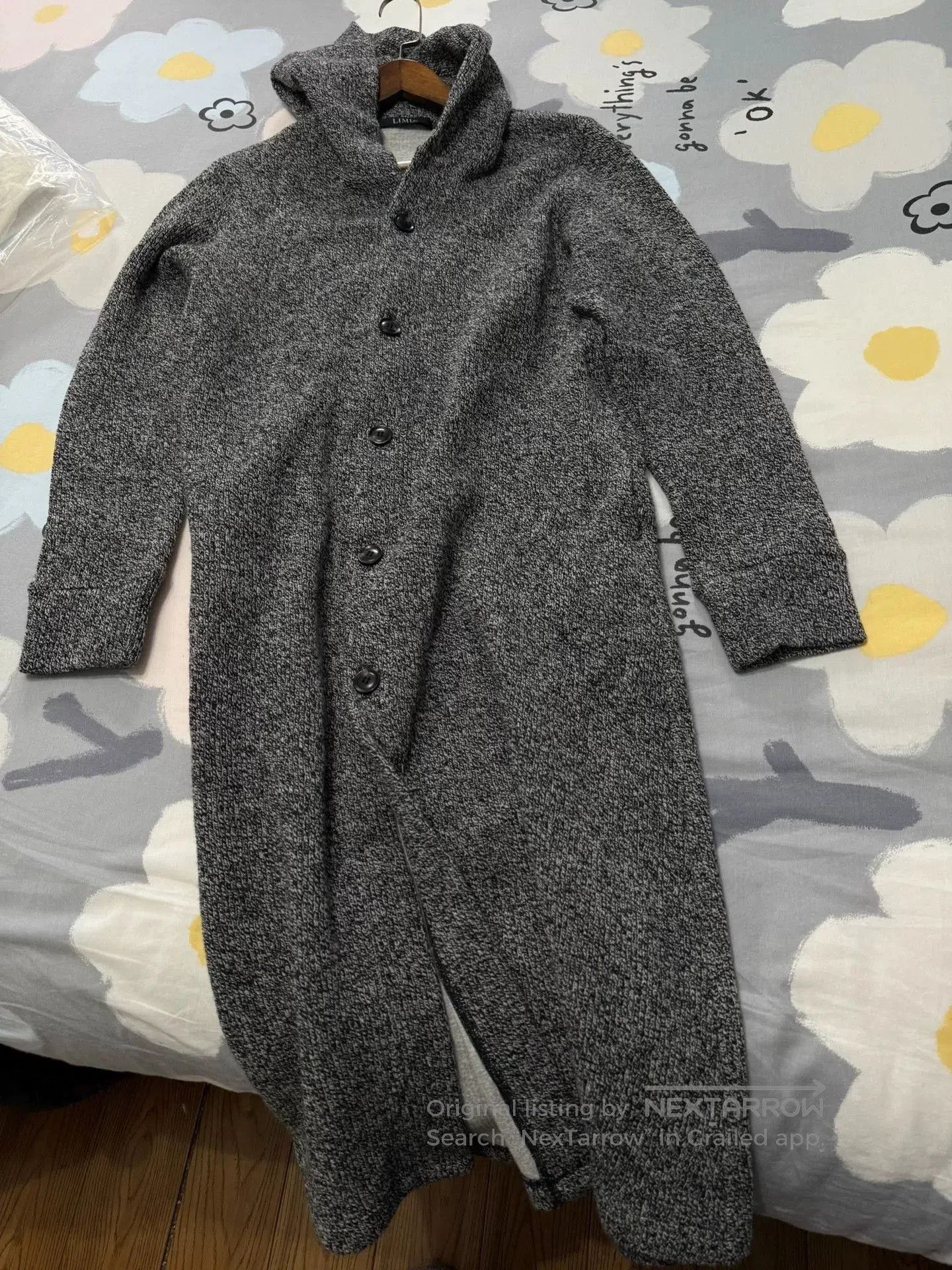 Limi Feu Long Hooded Wool Blend Cardigan Coat. Size M / US 6-8 / IT 42-44 - 6 Thumbnail