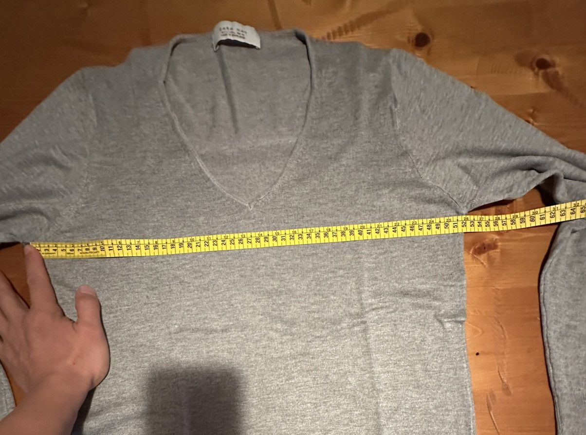 Zara Zara Grey Sweater V Neck Size US L / EU 52-54 / 3 - 3 Thumbnail