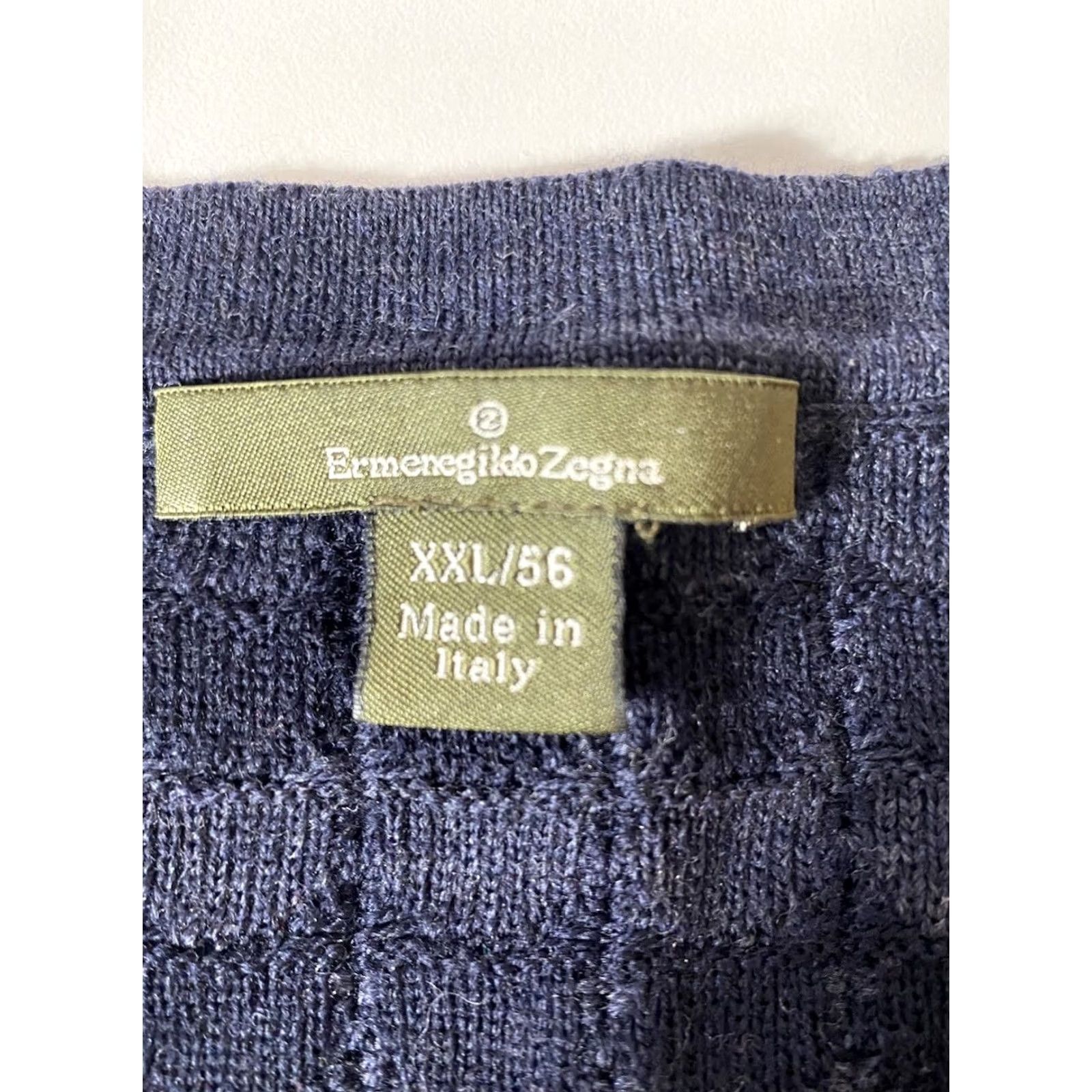 Ermenegildo Zegna Ermenegildo Zegna Sweater V- Neck Blue Size XXL Made in Italy Mens Size US XXL / EU 58 / 5 - 3 Thumbnail