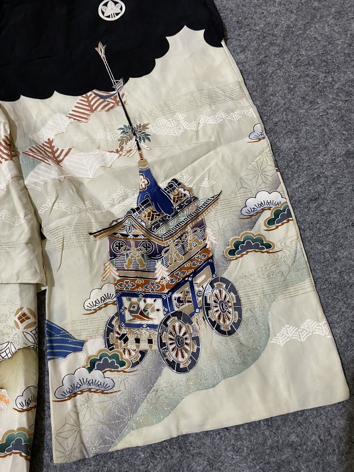 Japanese Brand 60s Vtg Rare Sukajan Kimono Classic Script Size US S / EU 44-46 / 1 - 3 Thumbnail