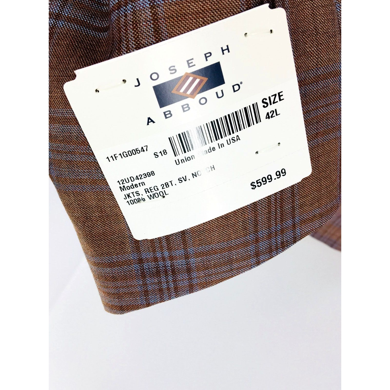 Joseph Abboud NWT 42L Joseph Abboud Ltd Edition Barbera Wool Sport Coat Size 42L - 2 Thumbnail