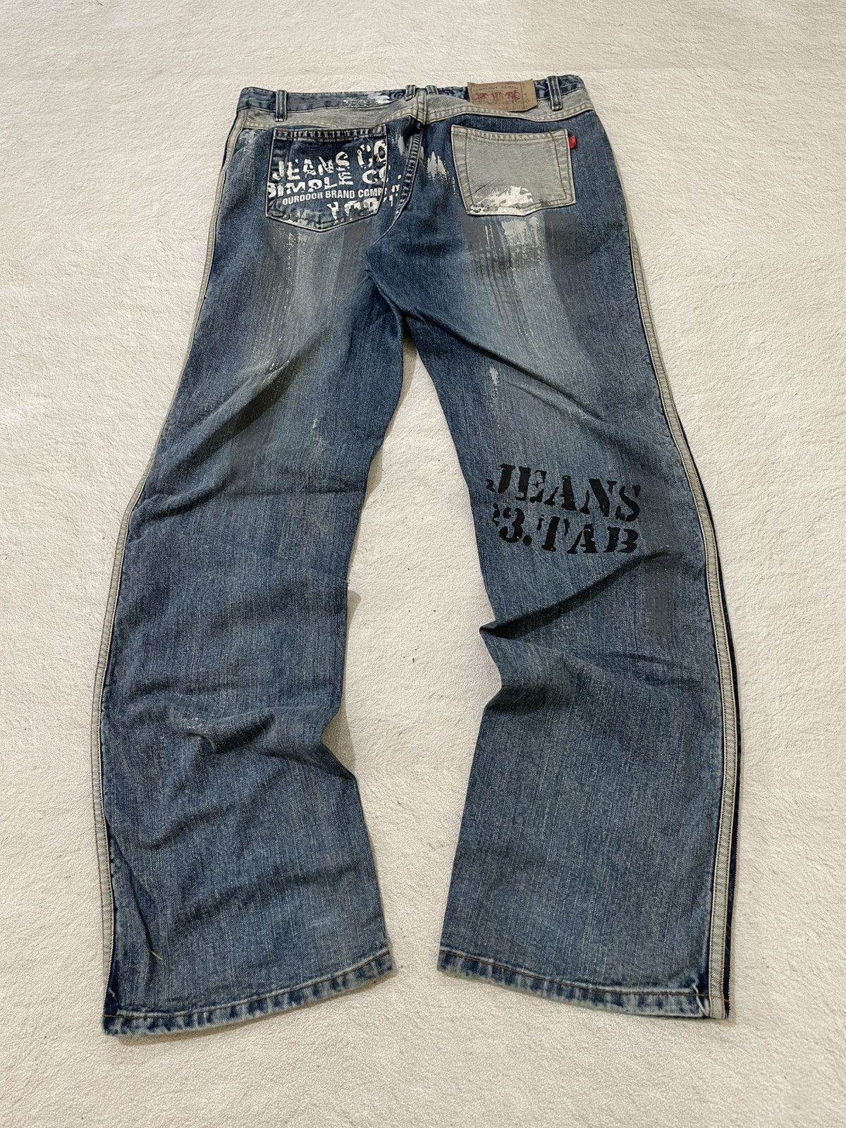 Hysteric Glamour 00s Conycuny Y2K Graphic Printed Denim Wide Leg Archive Size US 33 - 8 Thumbnail
