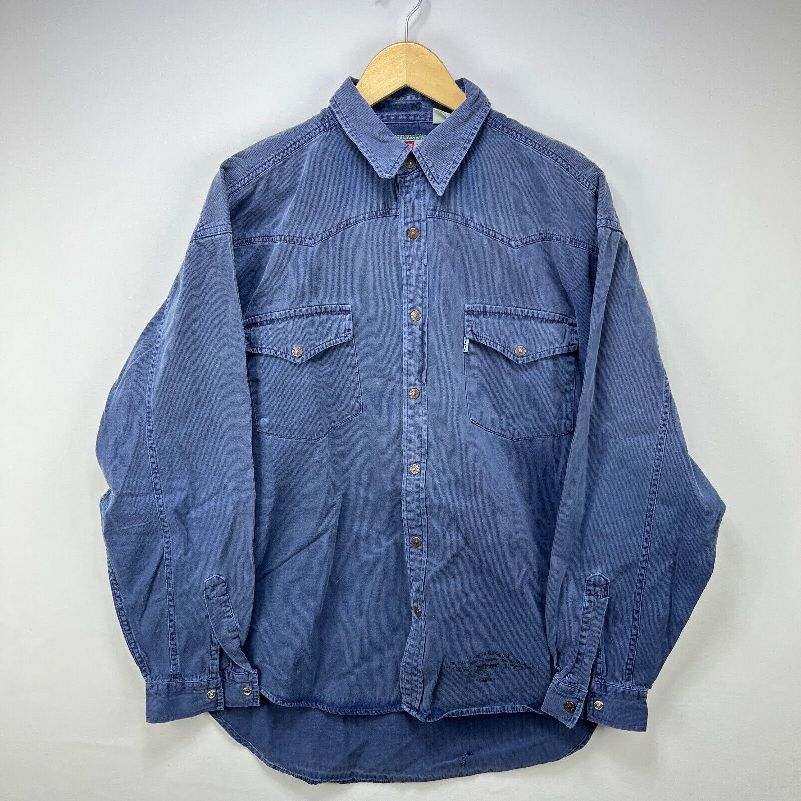 Levi's × Vintage Vintage 90s Levi's Snap Button Faded Long Sleeve Shirt Large Size US L / EU 52-54 / 3 - 1 Thumbnail