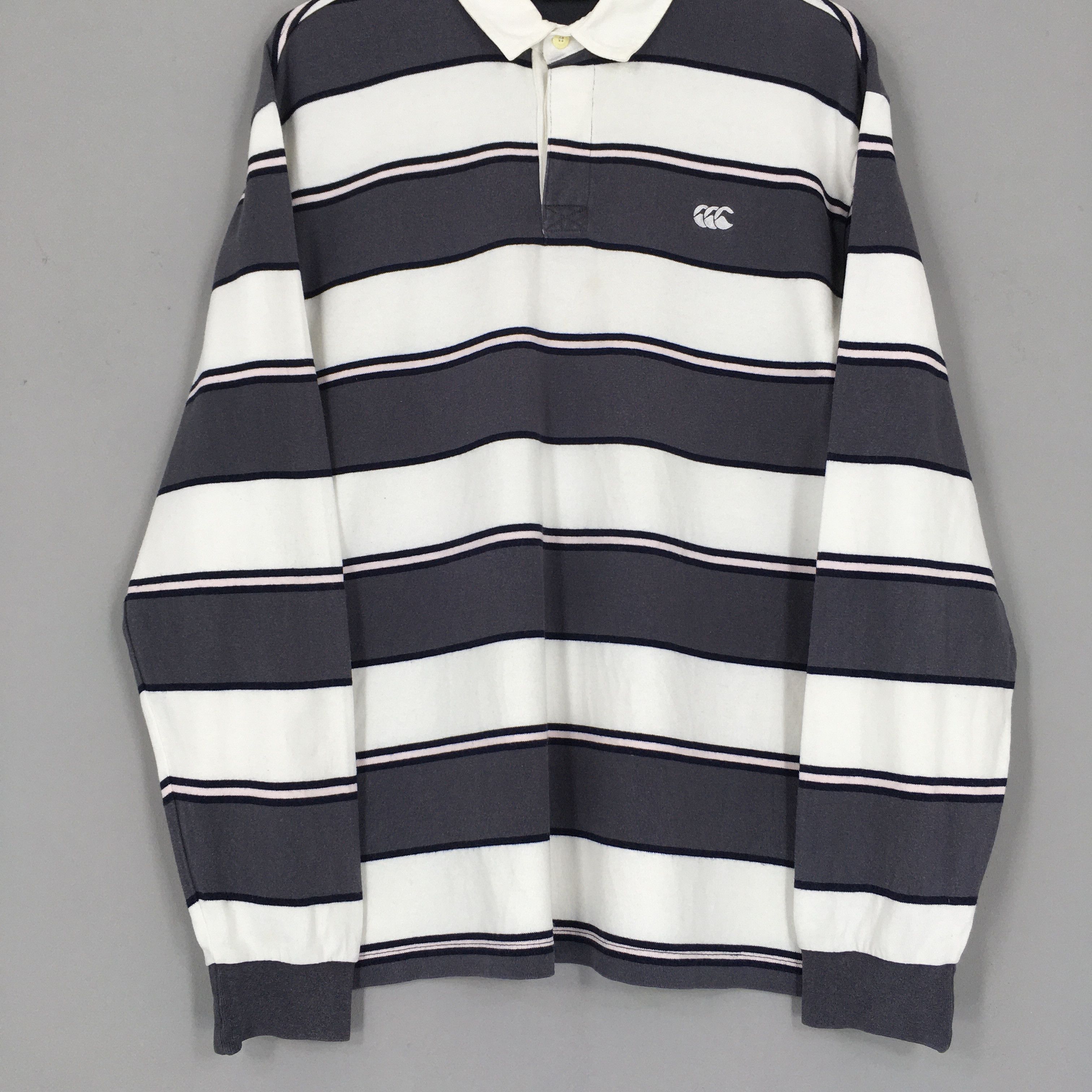 Canterbury of New Zealand × Vintage Vintage Canterbury Of New Zealand Striped Rugby Shirt XLarge Size US XL / EU 56 / 4 - 3 Thumbnail