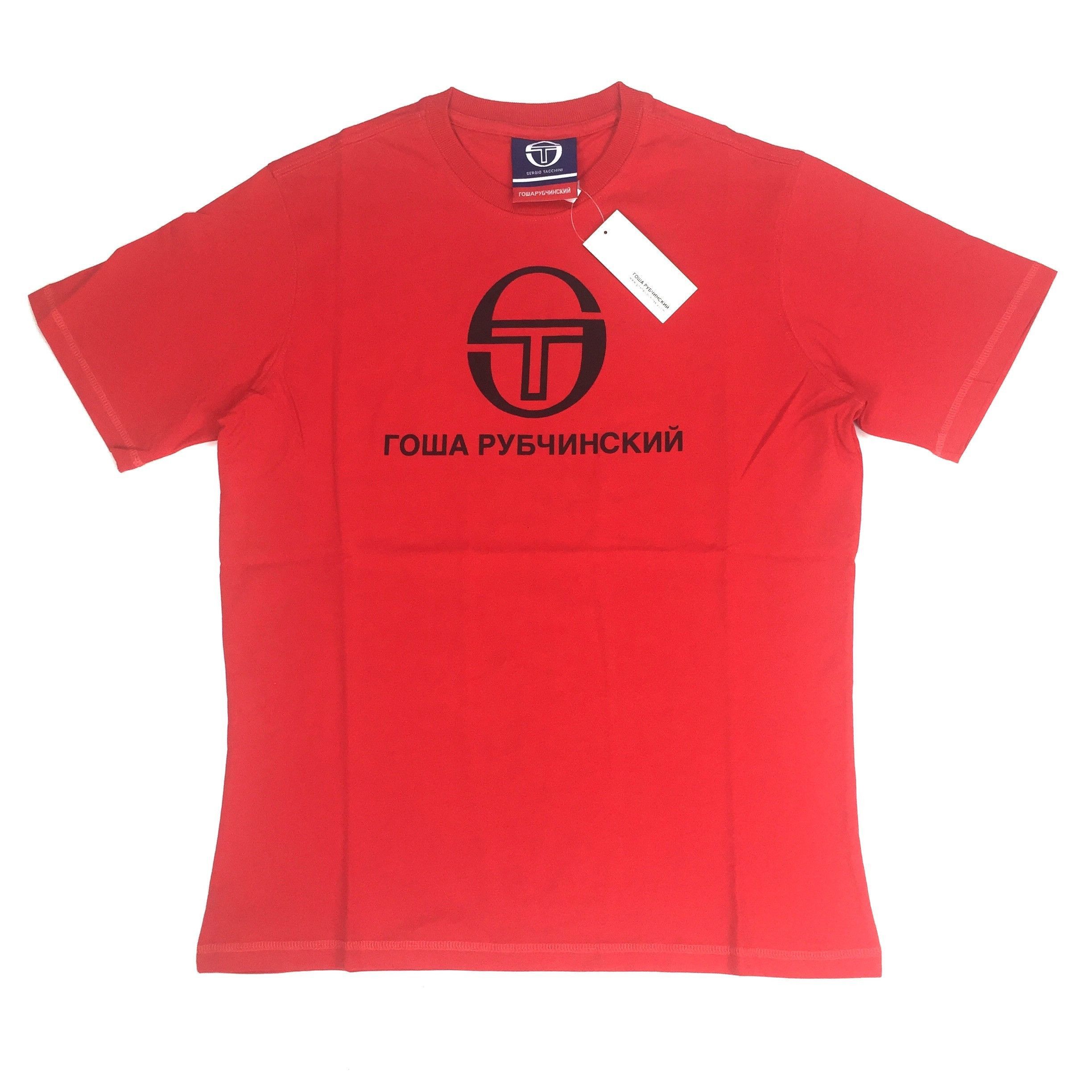 Gosha Rubchinskiy × Sergio Tacchini Gosha Sergio Tacchini Logo Print T Shirt Red DS Size US L / EU 52-54 / 3 - 1 Preview