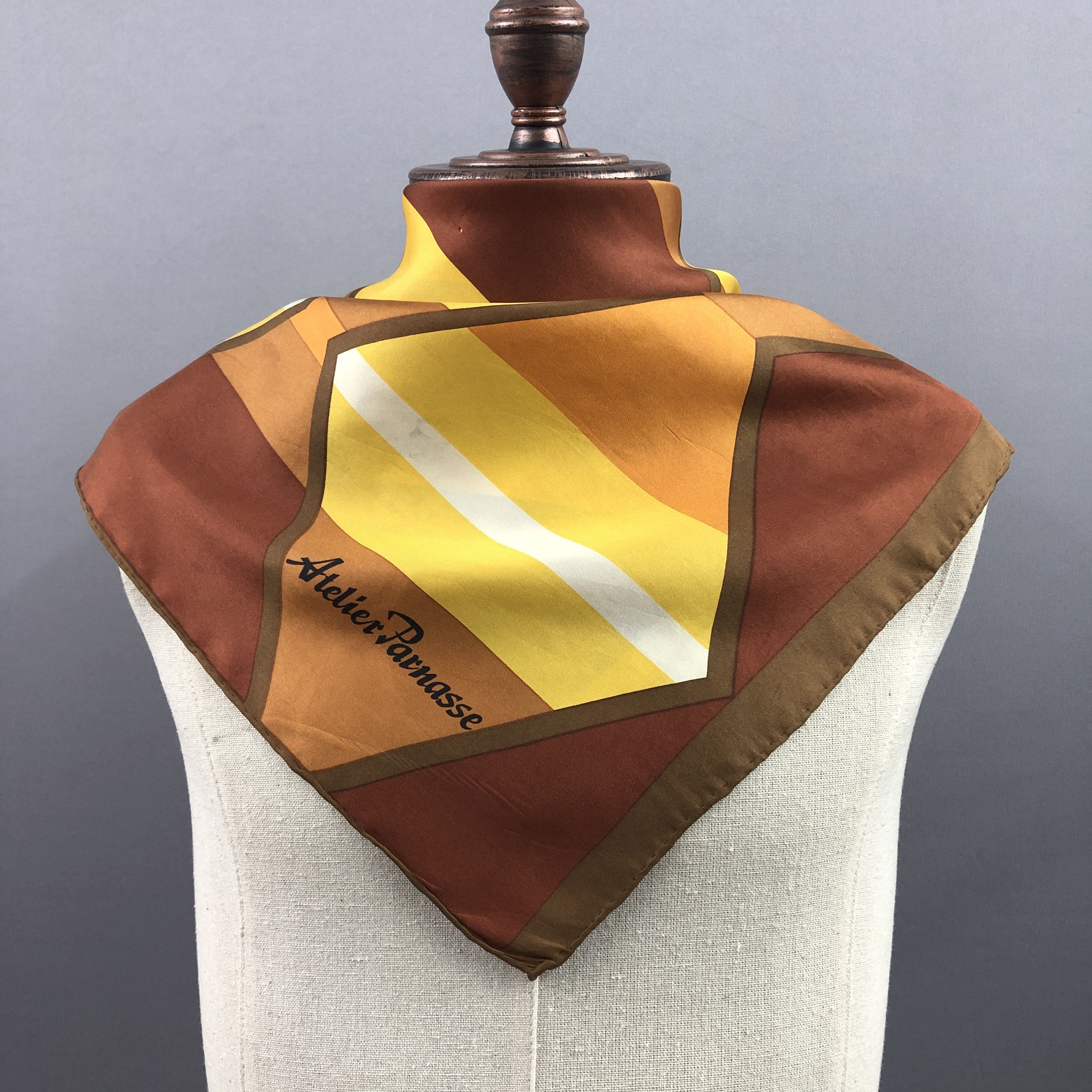 Other × Vintage Vintage Atelier Parnasse SILK Scarf Twill Stole Wraps Scarve Size ONE SIZE - 3 Thumbnail
