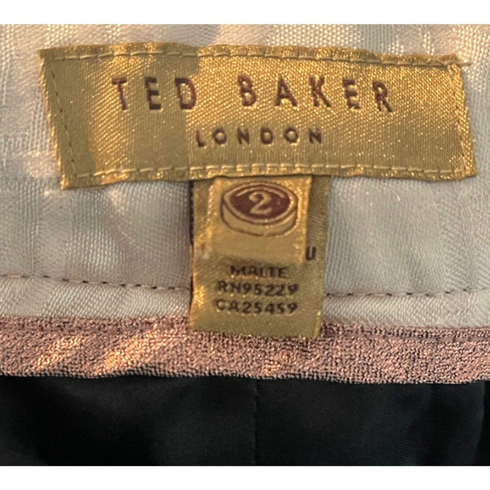 Ted Baker TED BAKER Womens Dress Slacks Pants Trousers Sz 2 Waist 31 Velvet Black Size 26" / US 2 / IT 38 - 5 Thumbnail