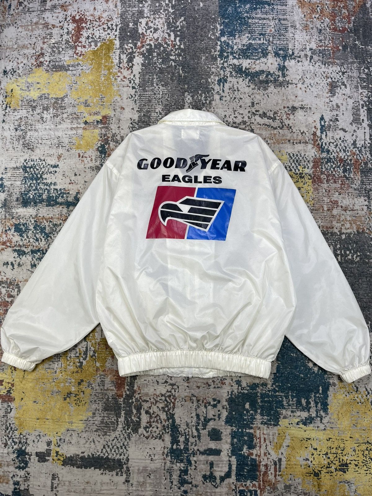 Vtg Racing Good Year Eagles Nylon Lightweight Jacket