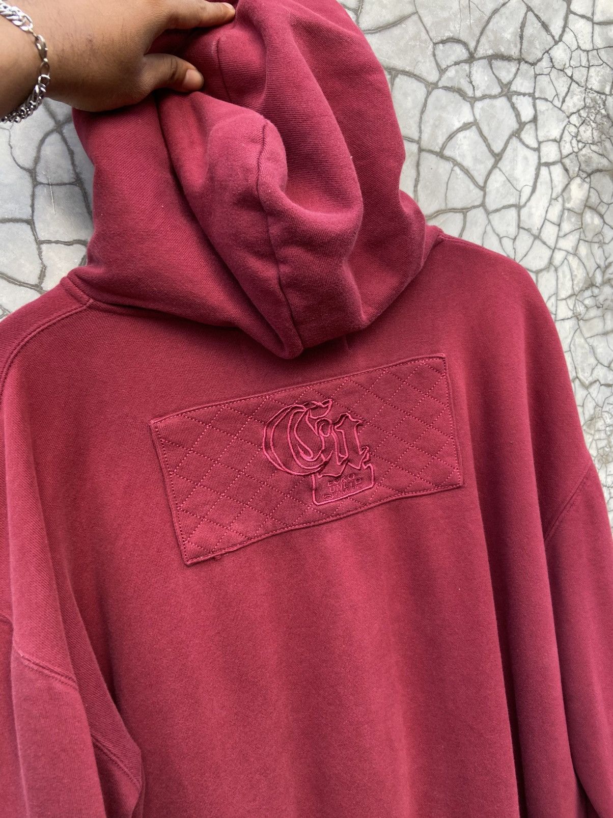 Ecko Unltd. Y2K Ecko Untld Hip Hop Urban Maroon Heavyweight Hoodie Size US M / EU 48-50 / 2 - 8 Thumbnail