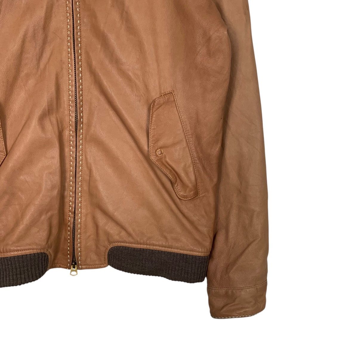 ADAM ET ROPE ADAM ET ROPE Lamb Leather Jacket #2720-C122 Size US XS / EU 42 / 0 - 4 Thumbnail