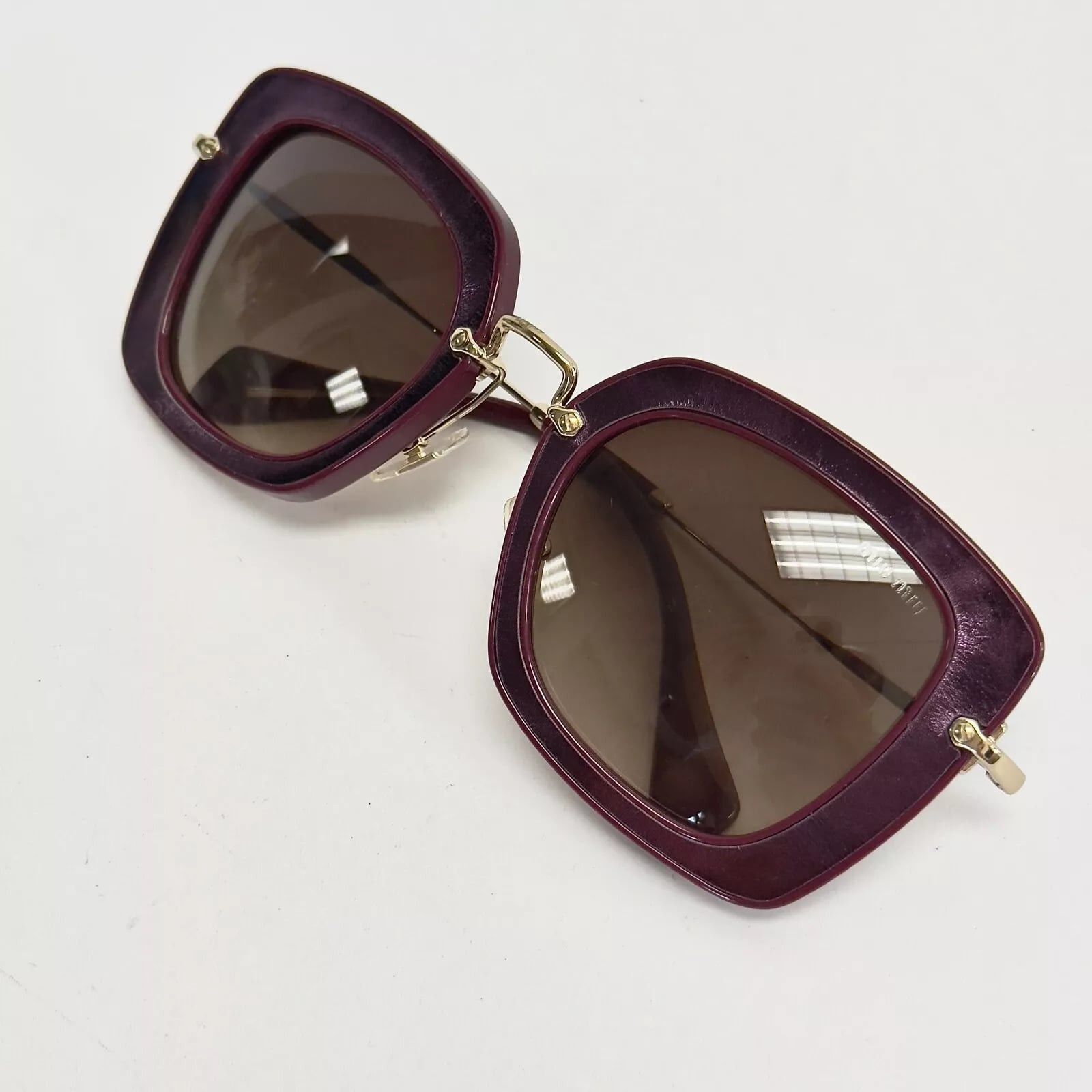 Miu Miu MIU MIU NOIR 07O Foil Purple Square Sunglasses SMU07O Size ONE SIZE - 3 Thumbnail