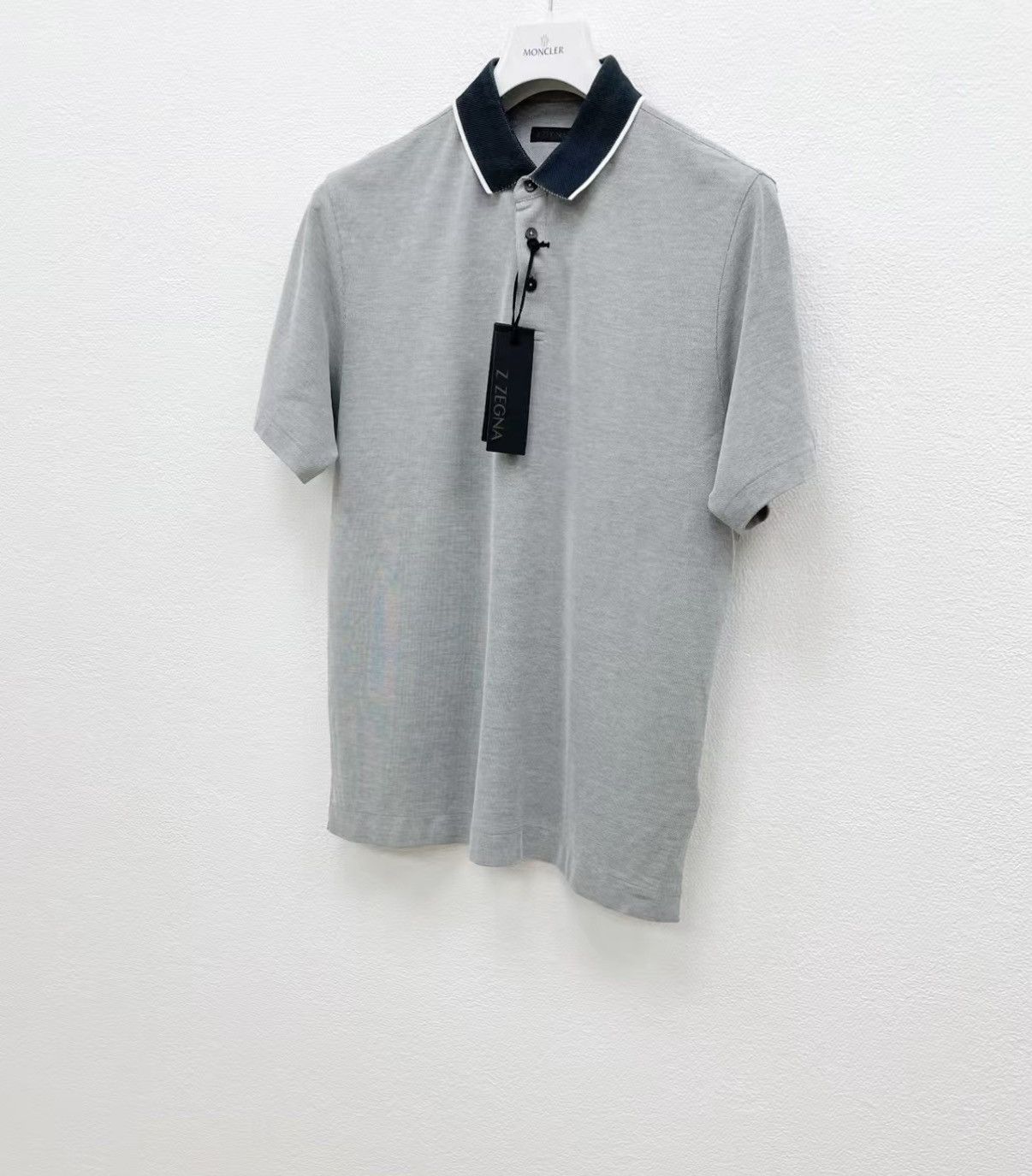 Z Zegna ZEGNA 100% Cotton Short Sleeve Polo Shirt J30 Size US S / EU 44-46 / 1 - 1 Thumbnail