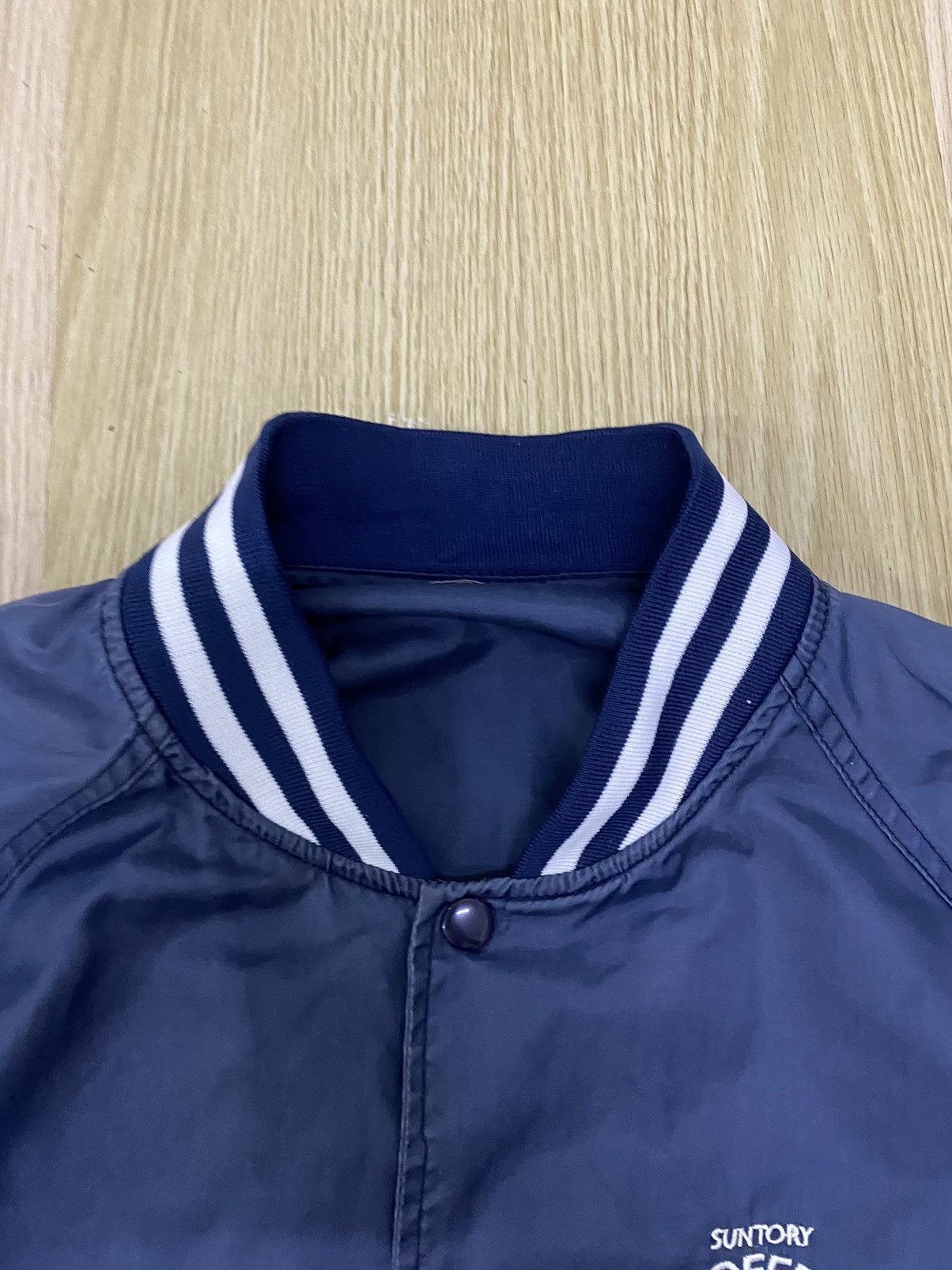 Japanese Brand × Vintage Vintage suntory boss coffee NYLON varsity jacket Size US L / EU 52-54 / 3 - 4 Thumbnail