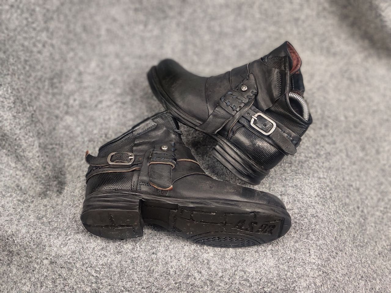 A.S.98 A.S.98 Vintage Durable Leather Zip buckles Ankle Boots Size US 6 / IT 36 - 2 Thumbnail