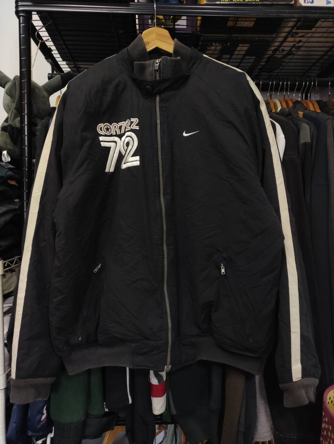 Nike Vtg 00's Nike Cortez72 Logo Bomber Jacket Size US M / EU 48-50 / 2 - 1 Thumbnail