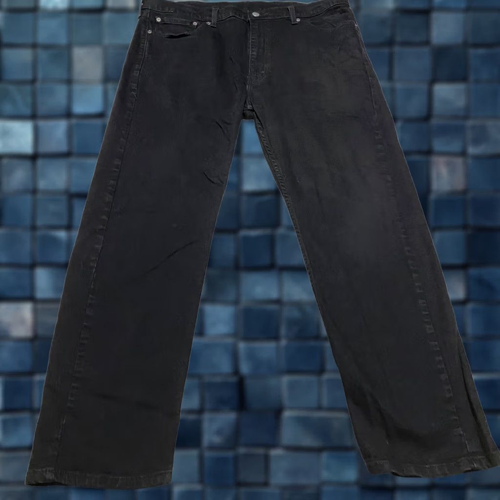 Levi's Levi's 505 Jeans Mens 40x30 Black Dark Wash Straight Regular Fit Denim Size US 40 / EU 56 - 1 Thumbnail