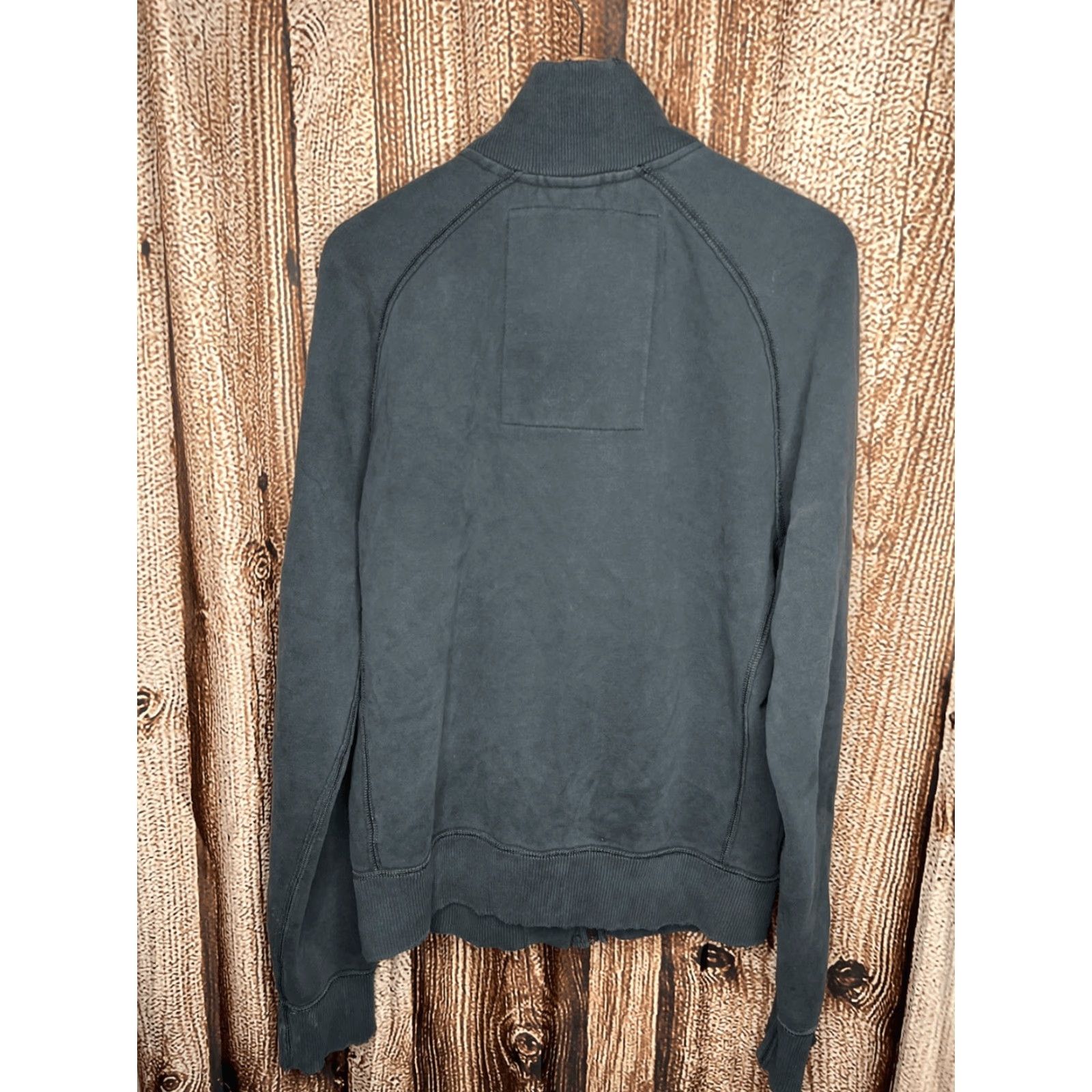 Abercrombie & Fitch VINTAGE Abercrombie & Fitch LOGO Jacket Military, Blue, XL, Zip Up, Full Zip, Stand-Up Collar, Pockets, Knit Cotton, Casual, Y2K, Men Size US XL / EU 56 / 4 - 4 Thumbnail