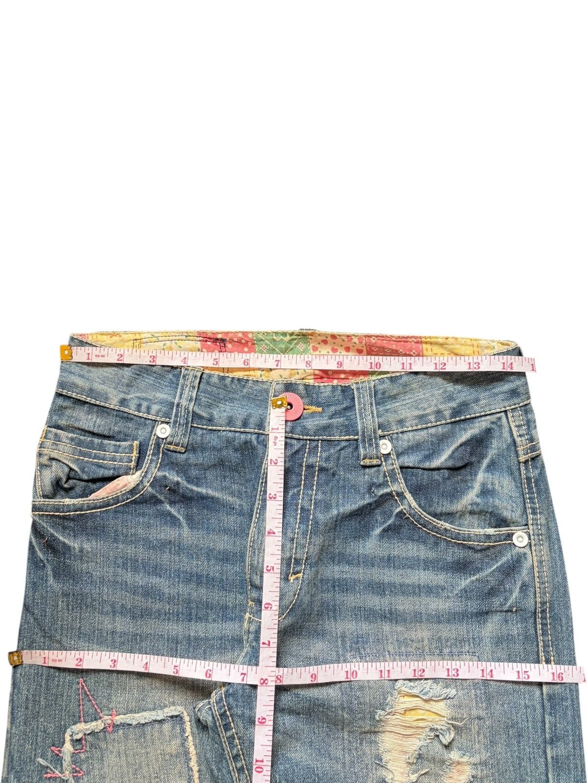 Dsquared2 Vintage Japanese Brand Patches Distressed Jeans Size 29" - 6 Thumbnail