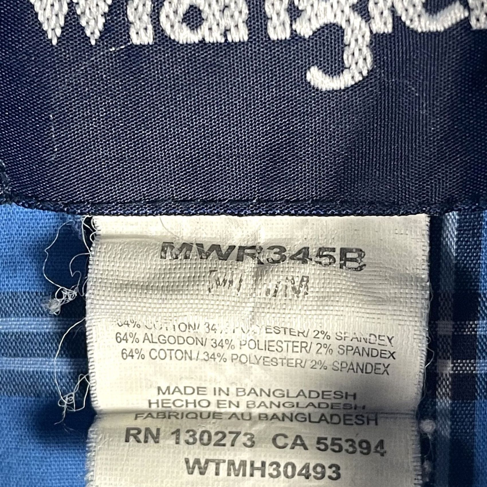 Wrangler Wrangler Shirt Mens Medium Blue Plaid Western Pearl Snap Long Sleeve MWR345B Size US M / EU 48-50 / 2 - 5 Thumbnail