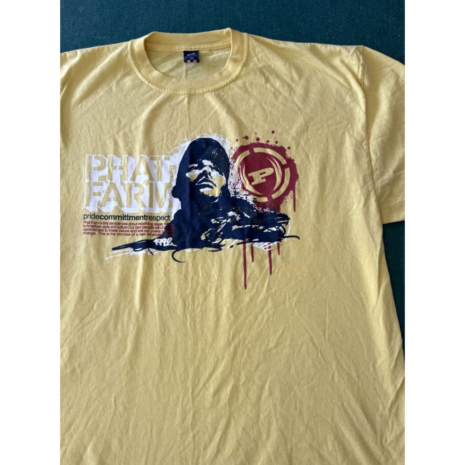 Phat Farm VINTAGE Phat Farm Graphic Print Yellow Shirt Mens XL VTG Y2K Streetwear Size US XL / EU 56 / 4 - 2 Thumbnail
