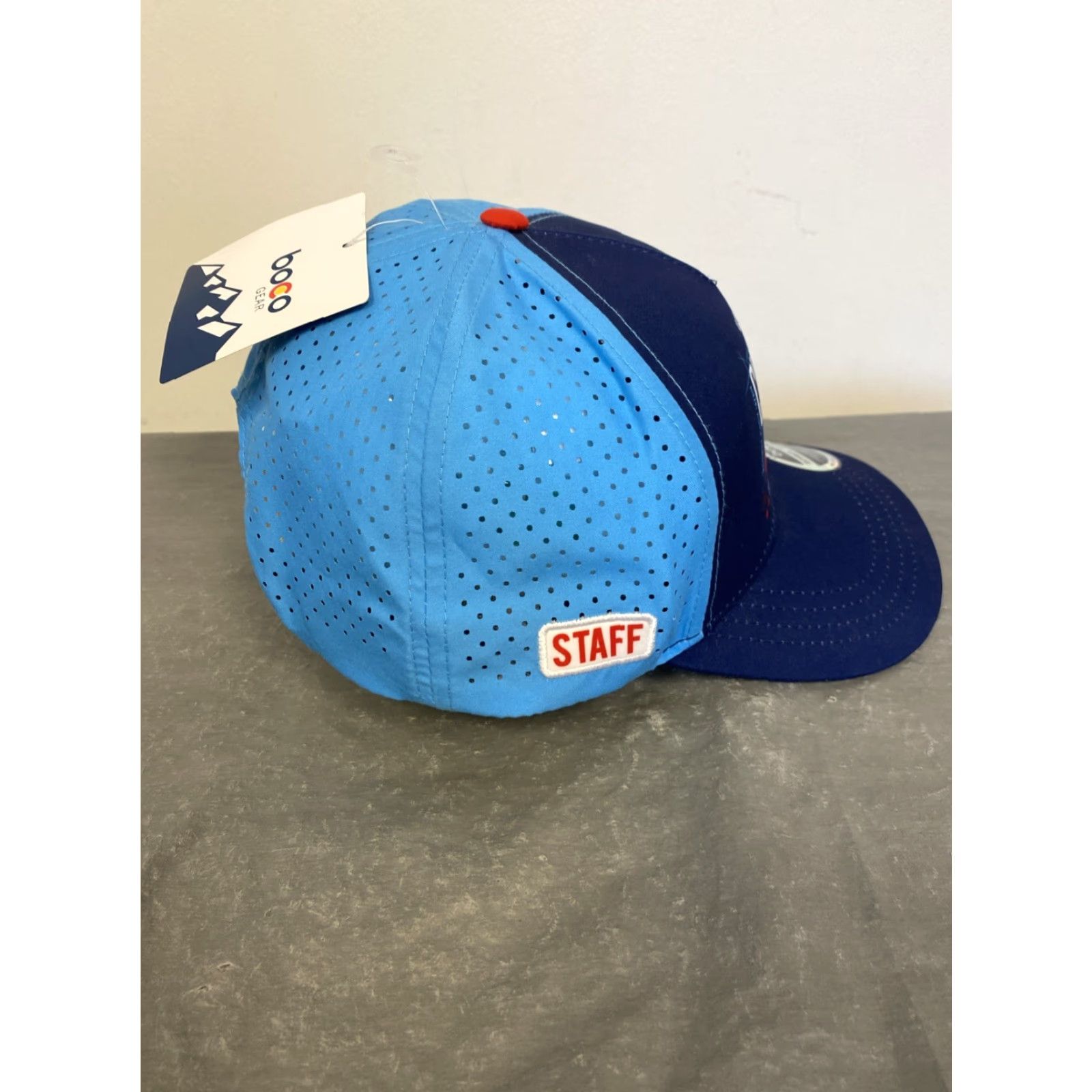 Vintage Boco Chicago Hat Cap Snapback Hat Baseball Cap Men Adjustable Breathable Flat Bill One Size Solid Blue Polyester City Hip Hop 3D Dallas Size ONE SIZE - 3 Thumbnail