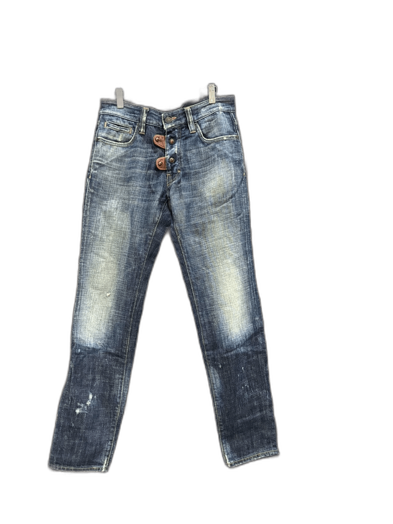 Dsquared2 Daquared2 Classic Denim Jeans with Leather Detail Size US 44 / EU 60 - 1 Thumbnail