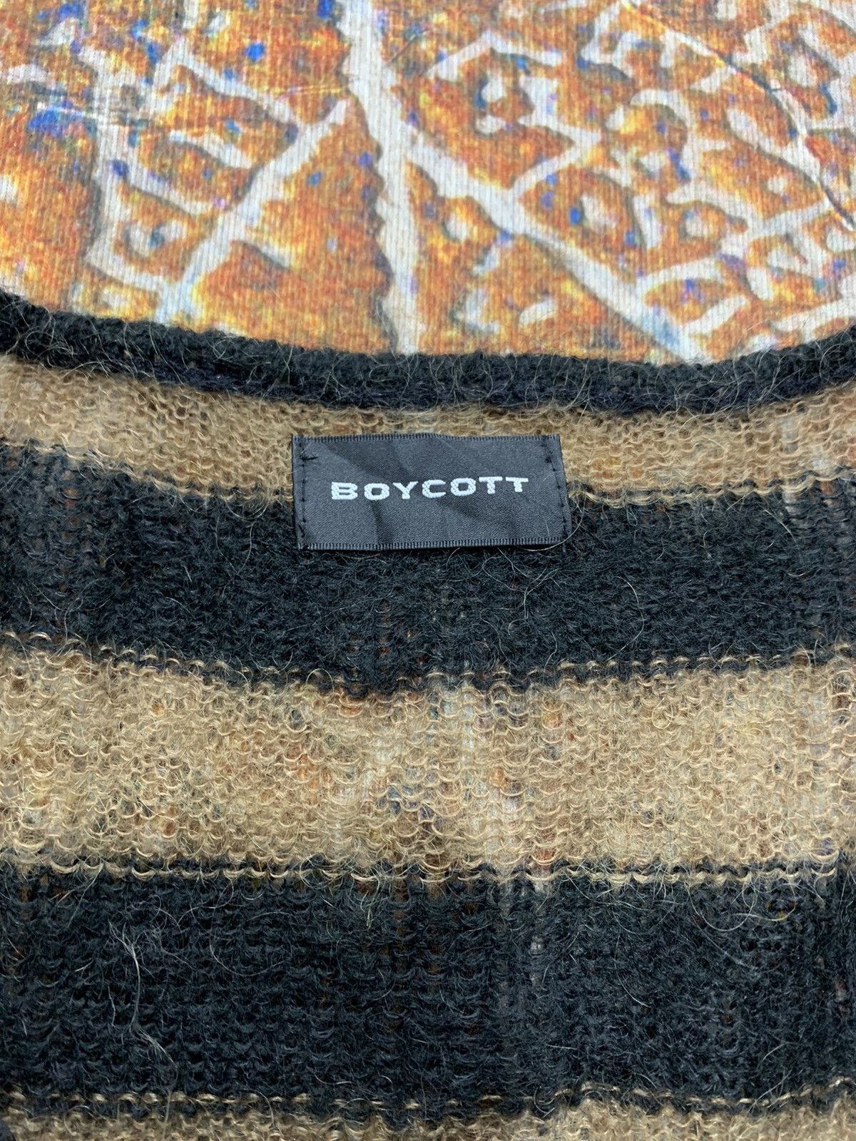 Hysteric Glamour Boycott archive open knitted Striped Grunge kurt cobain STYL Size US M / EU 48-50 / 2 - 5 Thumbnail