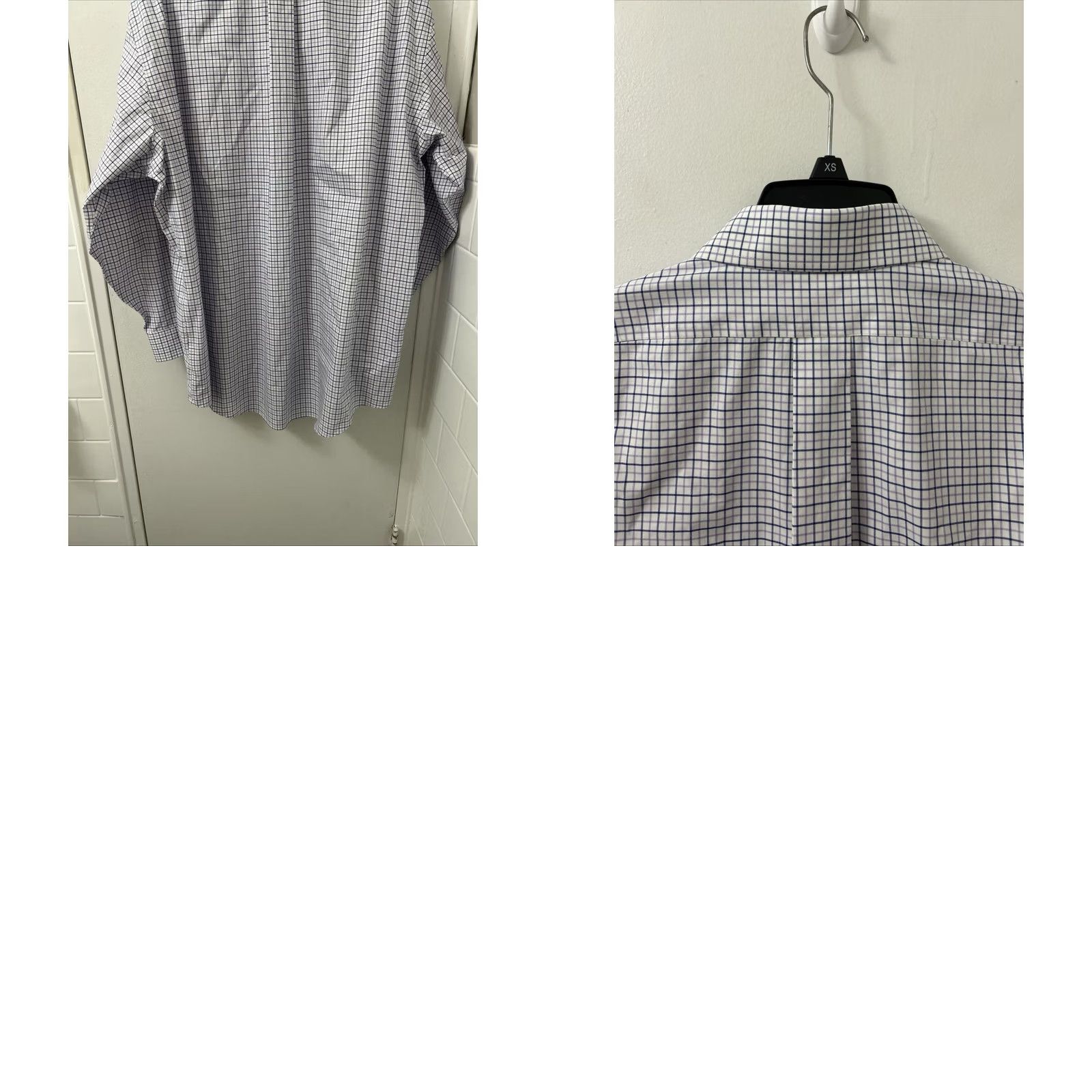 Brooks Brothers Brooks Brothers Shirt Men 17 White Purple Oxford Madison Supima Button Up Dress Shirt Check Navy Purple Madison Size US XL / EU 56 / 4 - 9 Thumbnail