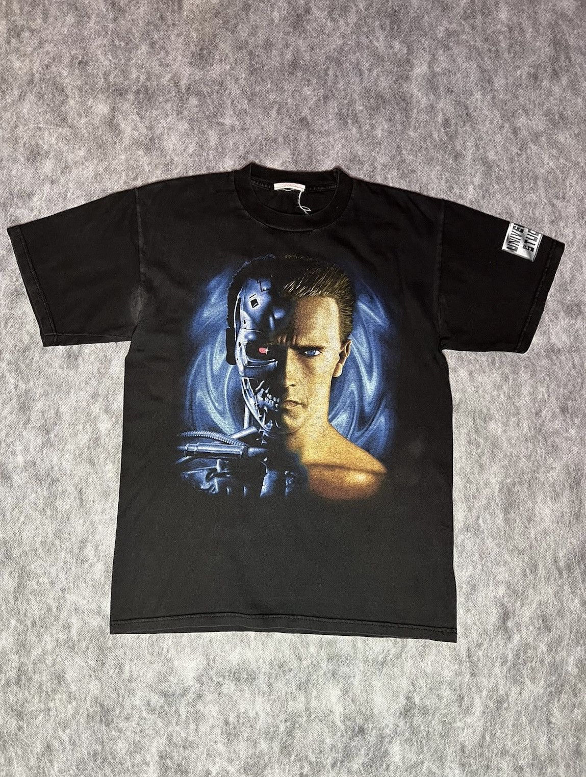 Vintage 90s Terminator T2 3D T-Shirt Movie Universal Size L