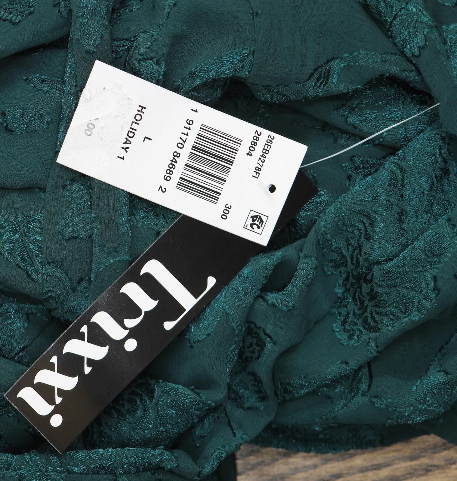 Other Nwt Trixxi Tie Fit Flare Sheer Sleeved Dress Hunter Green L Size L / US 10 / IT 46 - 3 Thumbnail