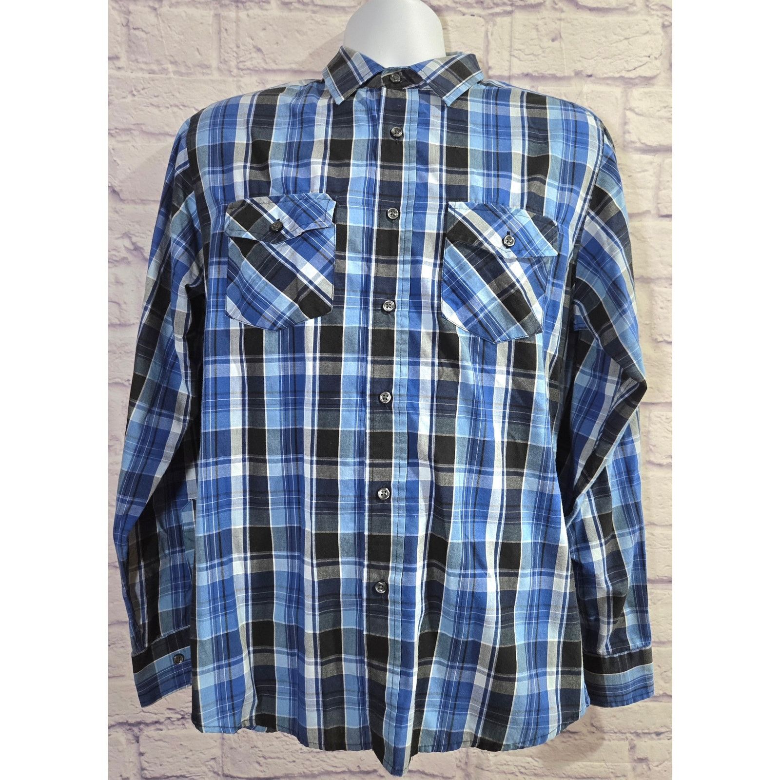 Other Airwalk Blue Black Plaid Button Up Men's Shirt Medium Size US M / EU 48-50 / 2 - 1 Thumbnail