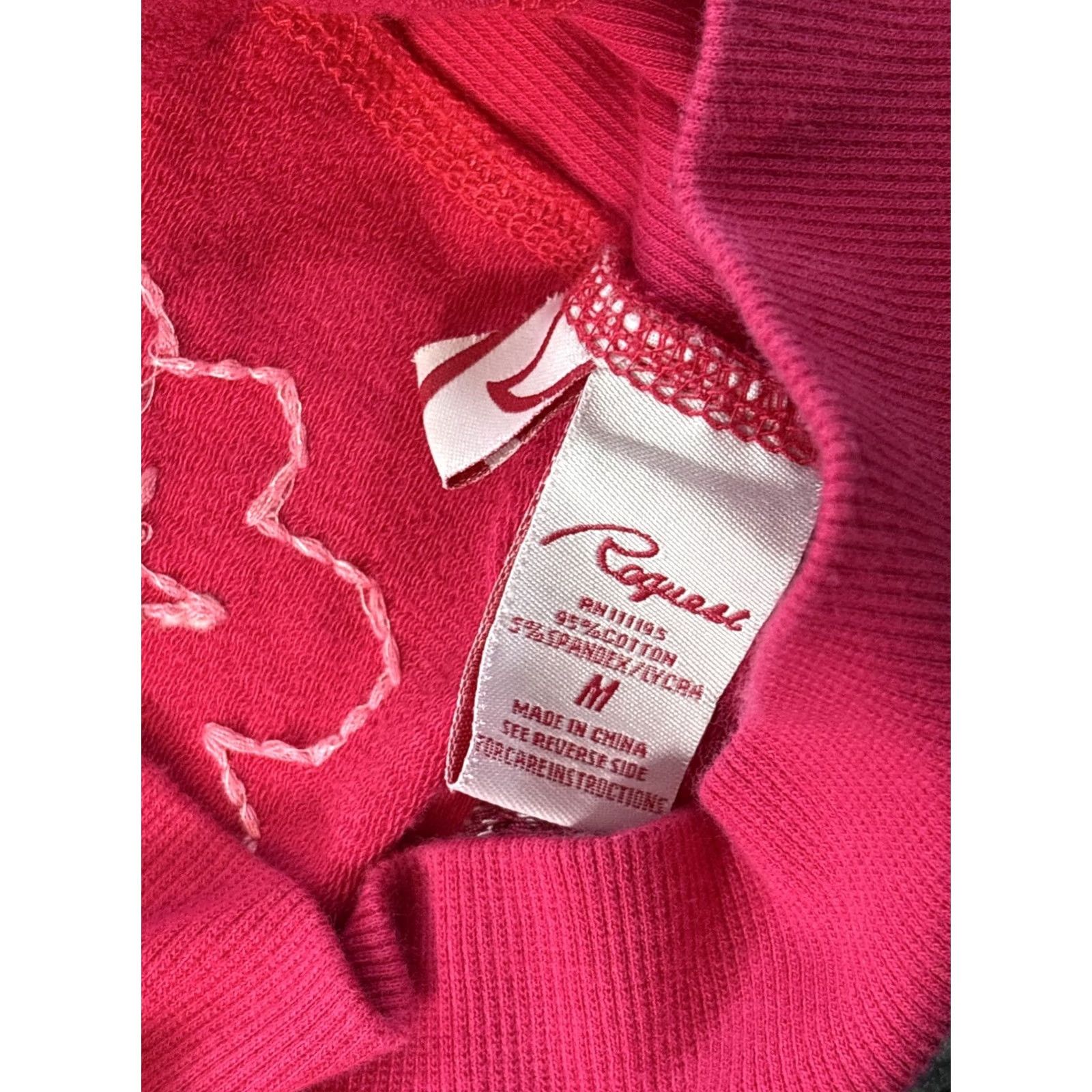 Vintage VINTAGE Request Hoodie Mens Medium Full Zip Floral Embroidered Y2K Pink Corona? Size US M / EU 48-50 / 2 - 5 Thumbnail